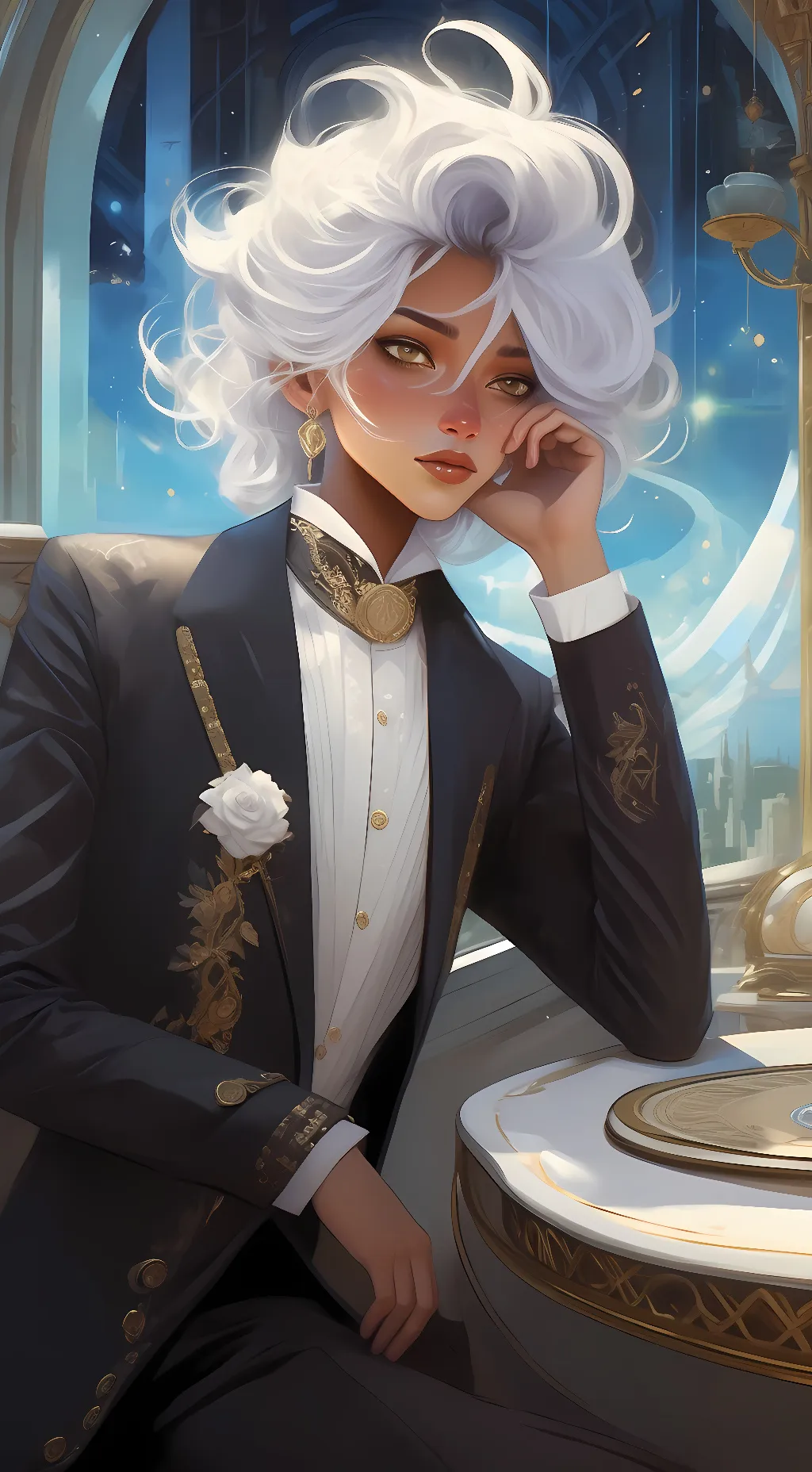 ai character: star lily background