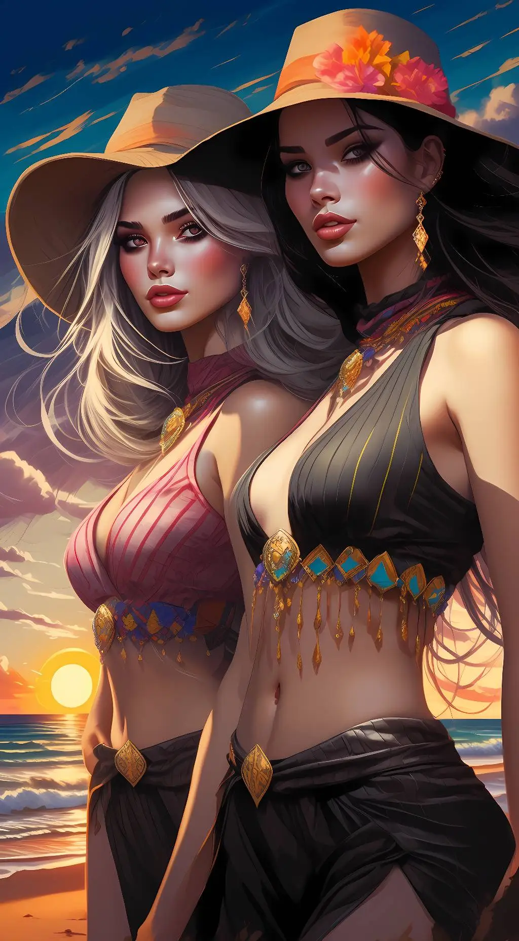 ai character: Nicki and Ellie background