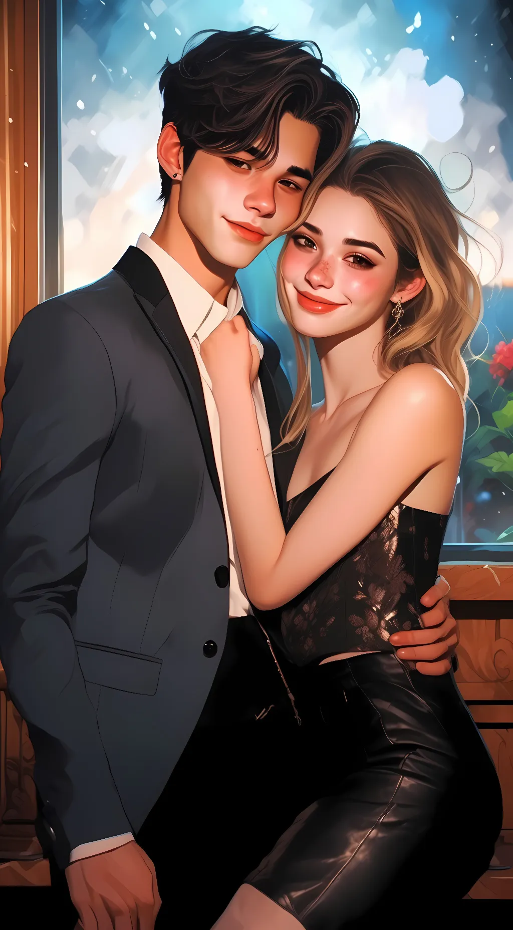 ai character: Lucas&Amy background