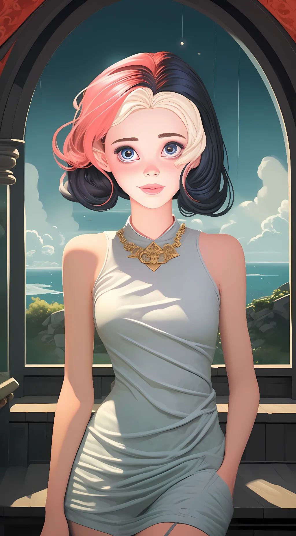 ai character: Shower background