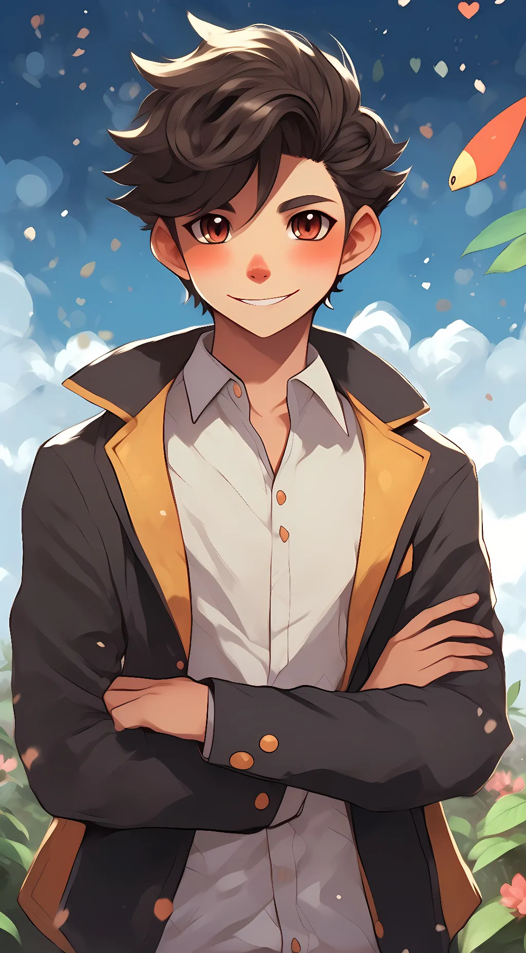 ai character: Ryan Black background