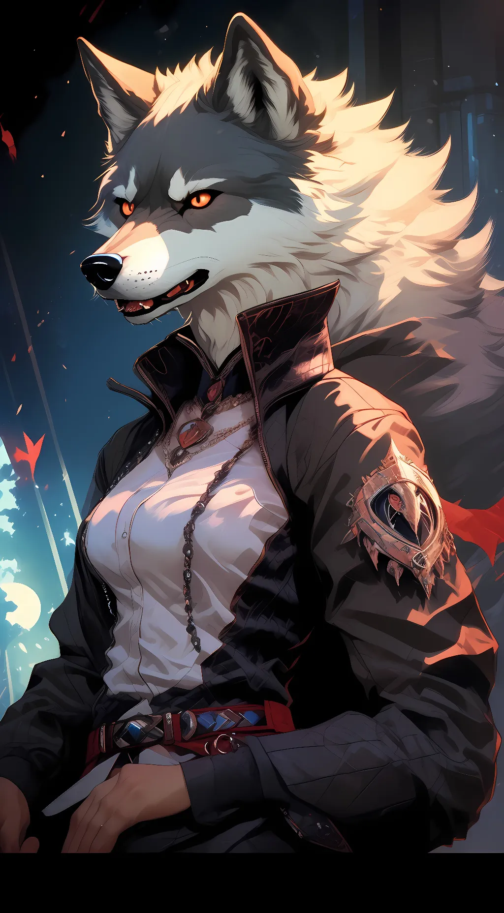 ai character: loona wolf background