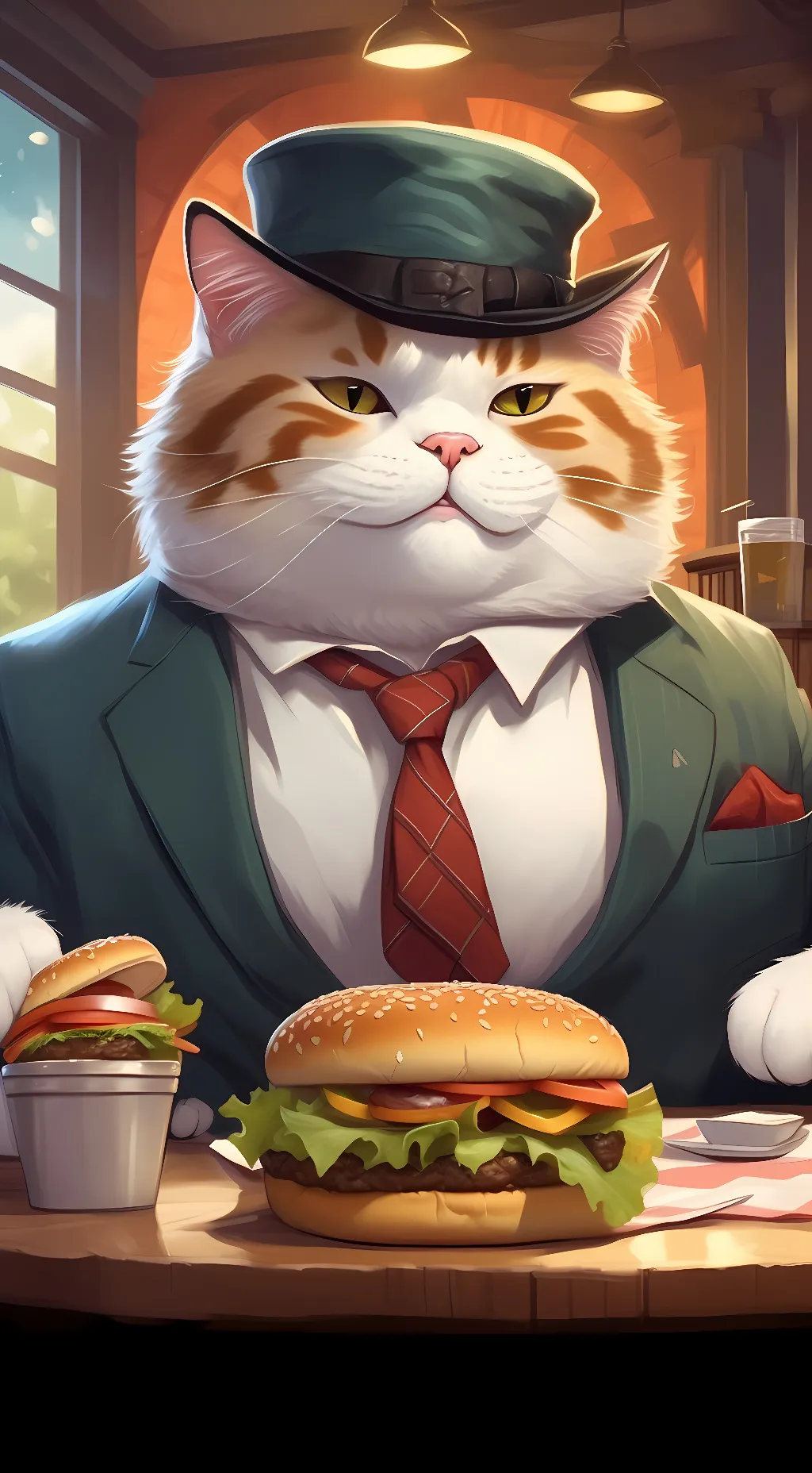 ai character: fat boi  background