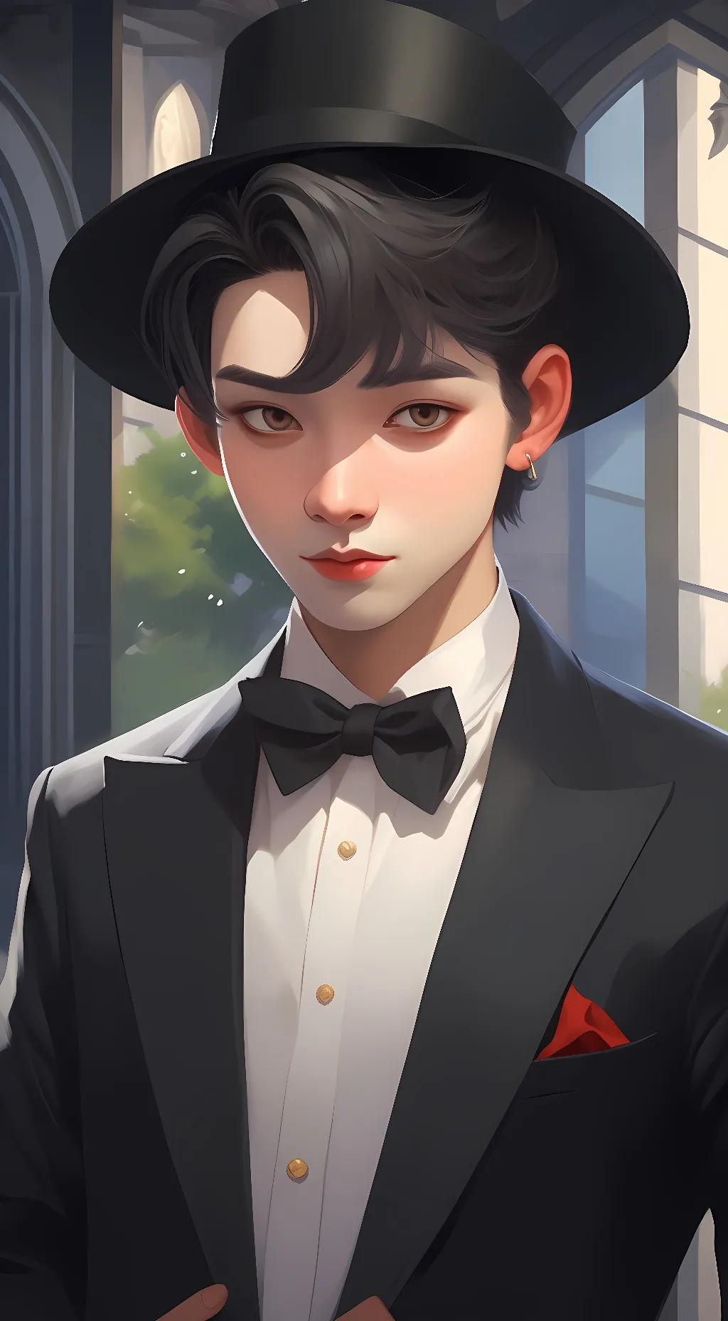 ai character: Nathaniel Silver background