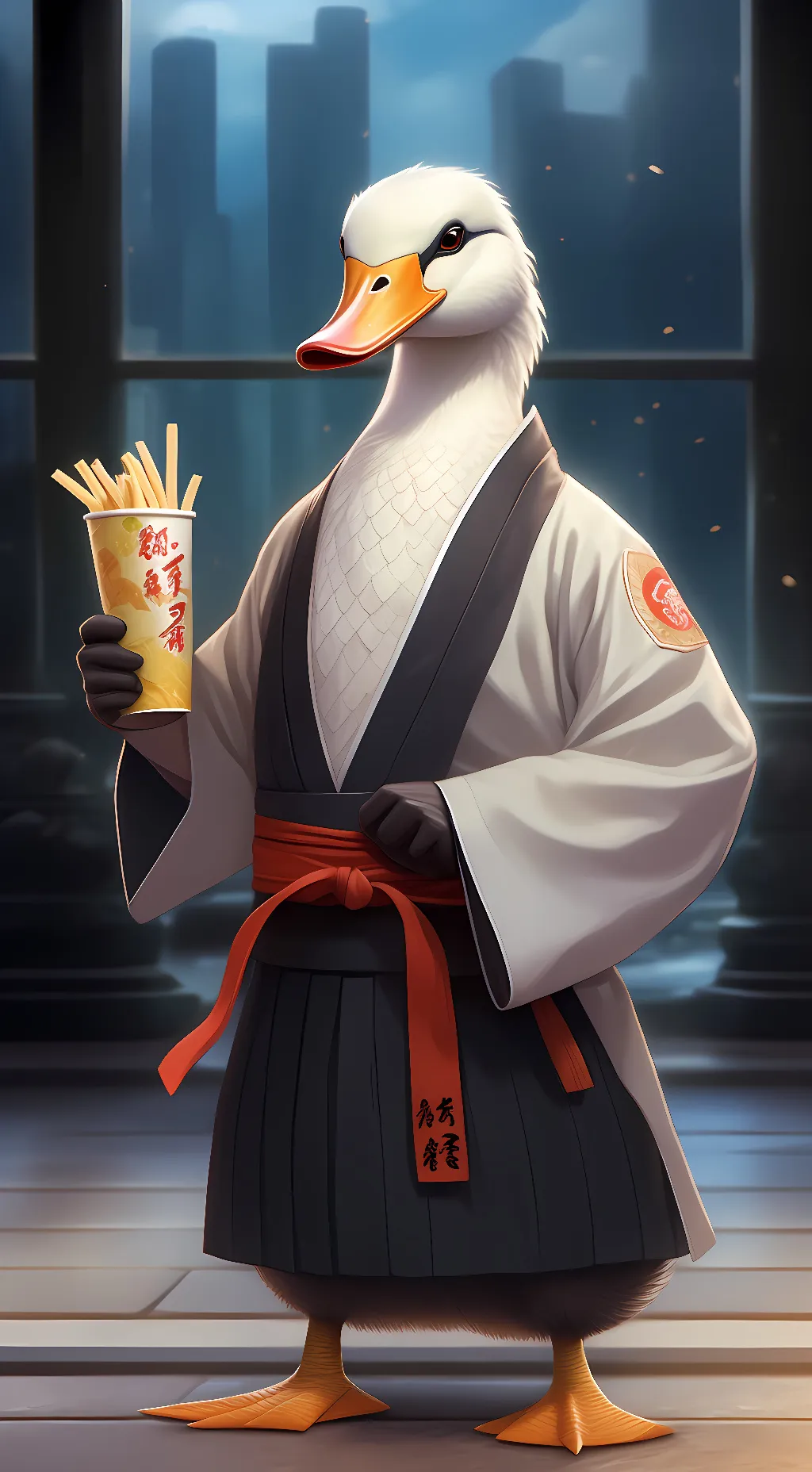 ai character: Goose background