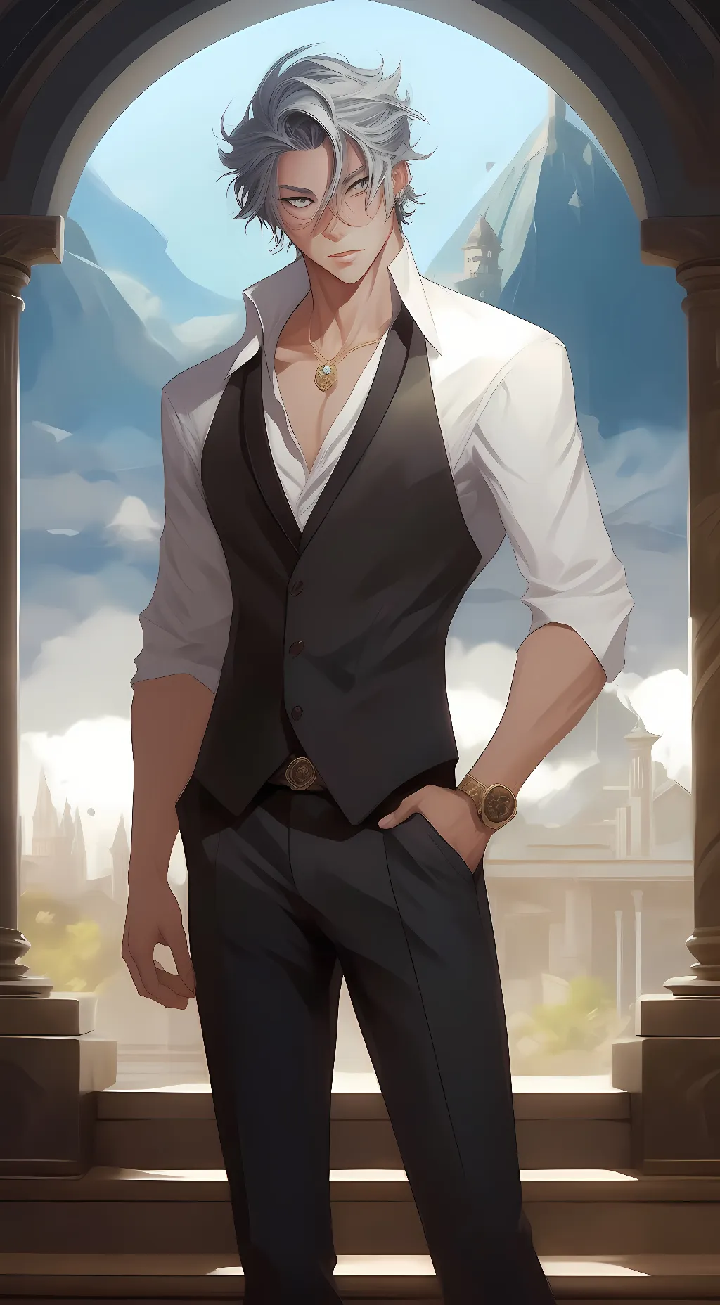 ai character: Boy best friend  background