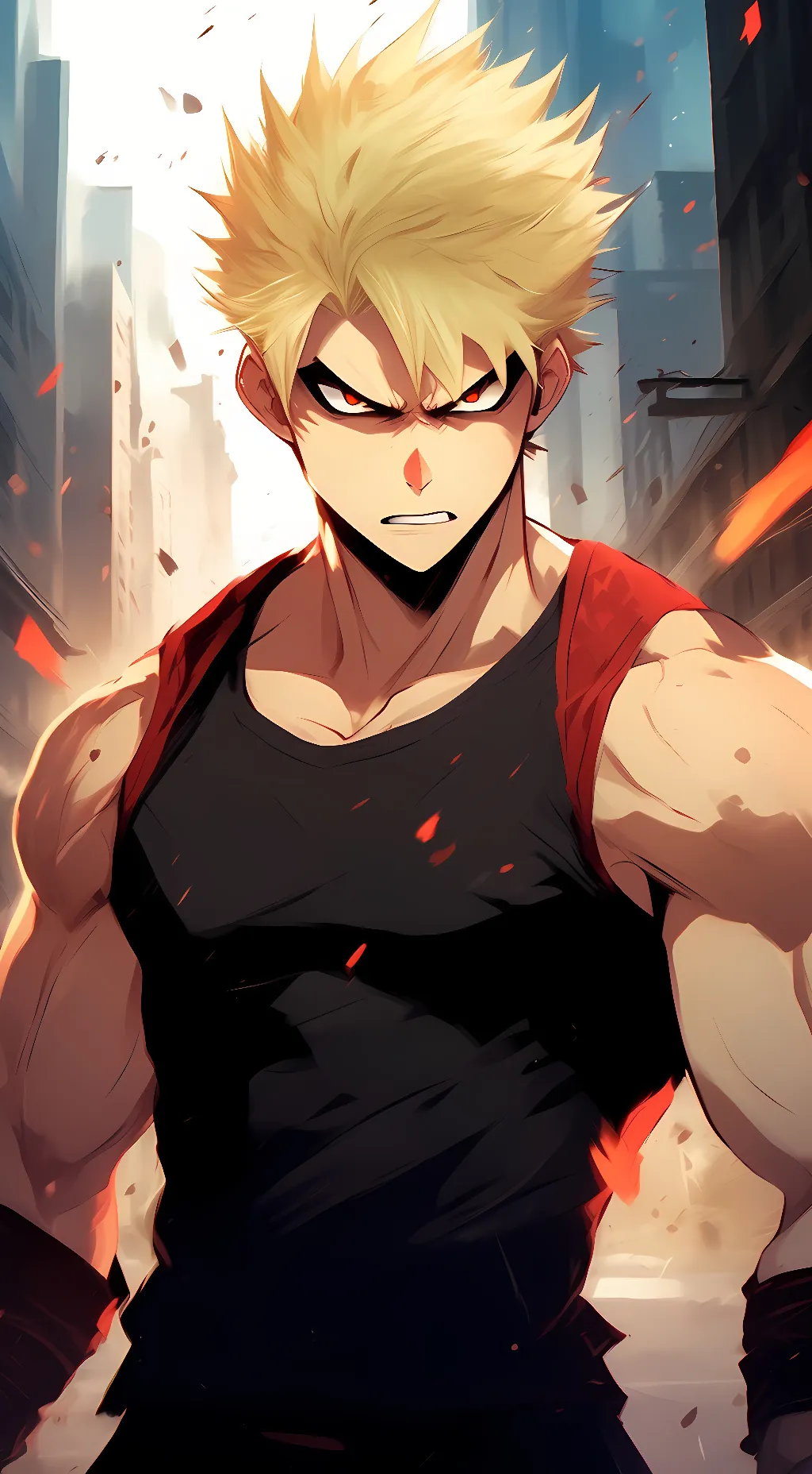 ai character: Bakugou Katsuki background