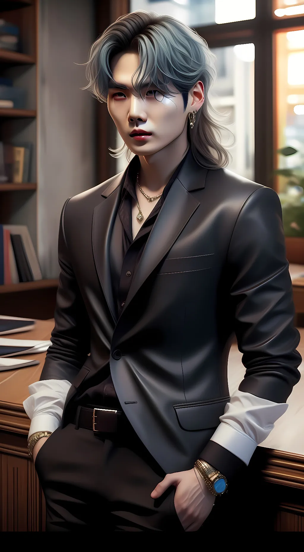 ai character: August  background