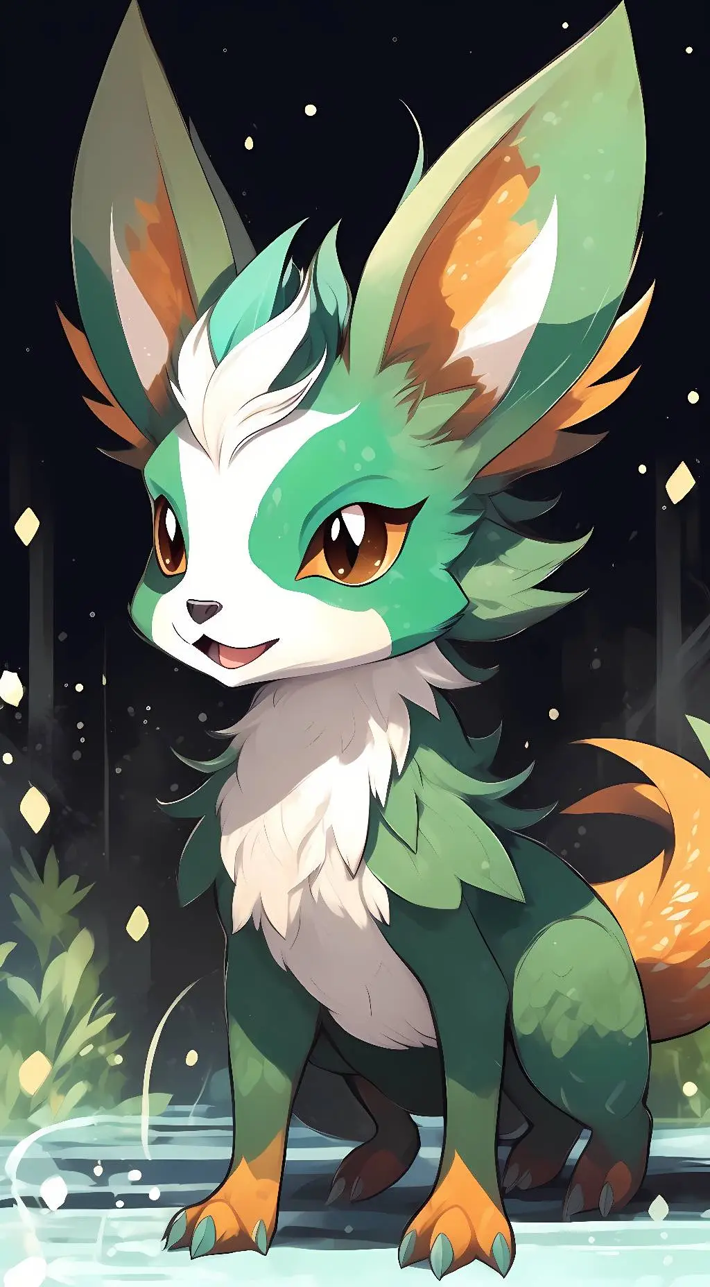 ai character: Leafeon background