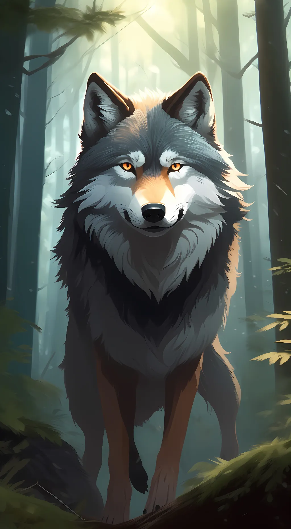 ai character: Wolf background