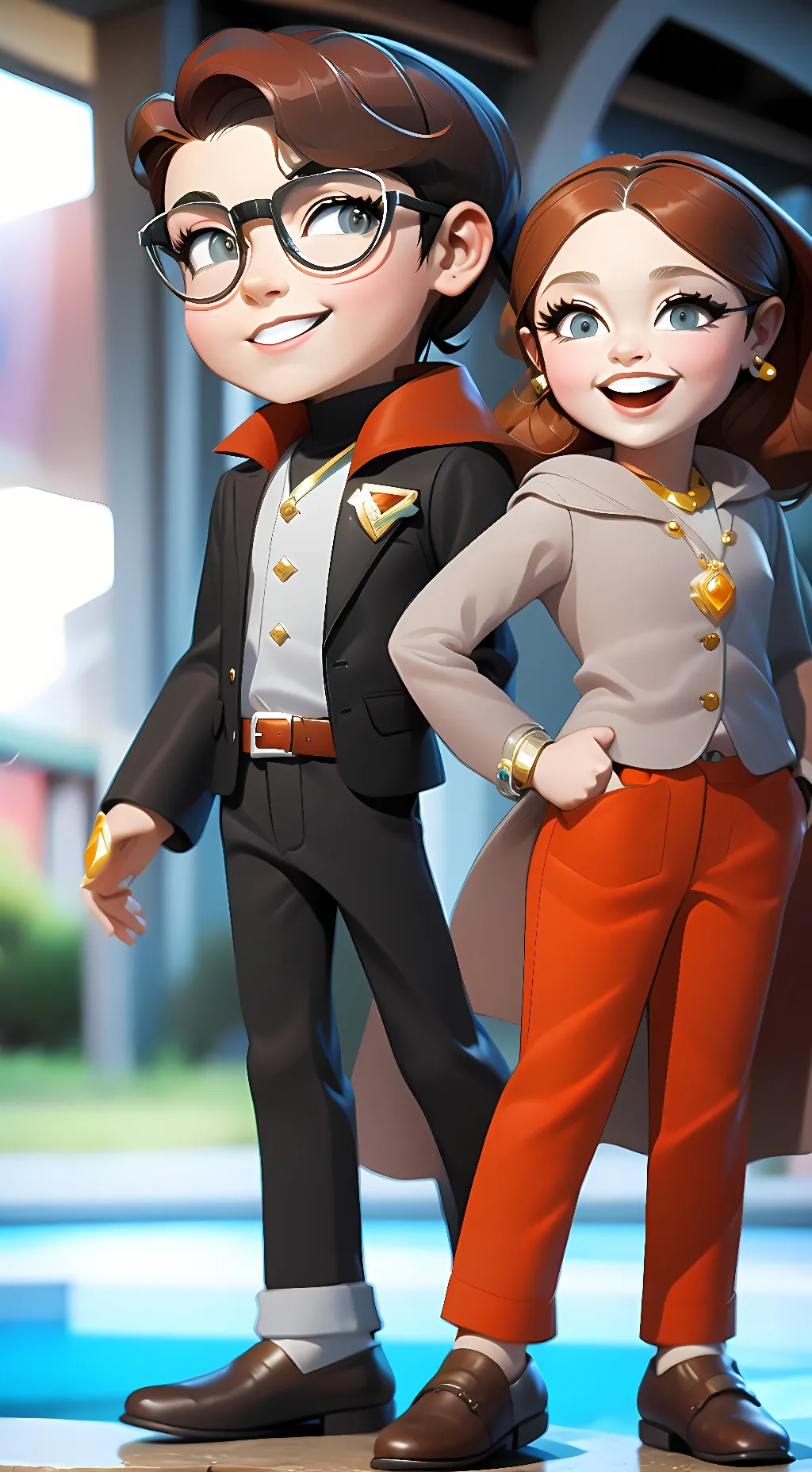 ai character: sarah and sammy background