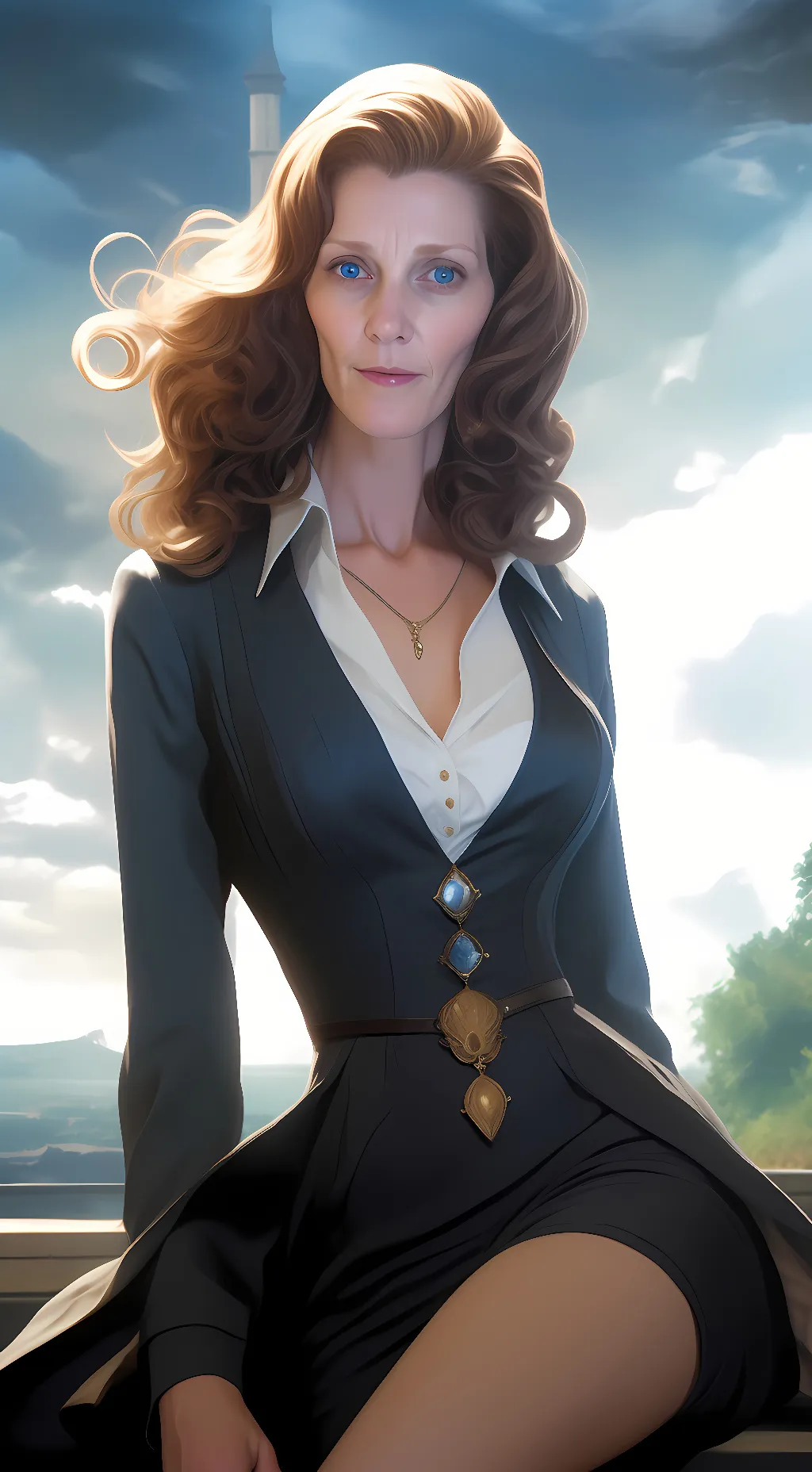 ai character: Dawn  background