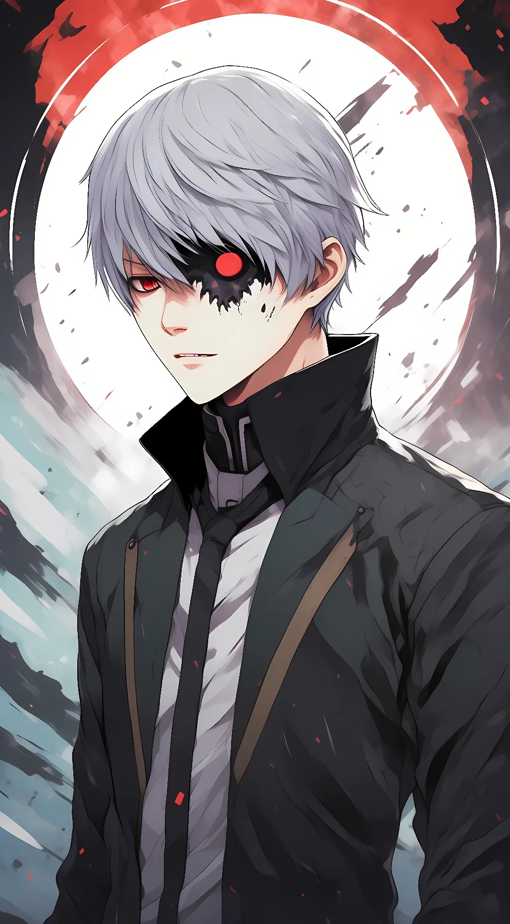 ai character: ken kaneki  background
