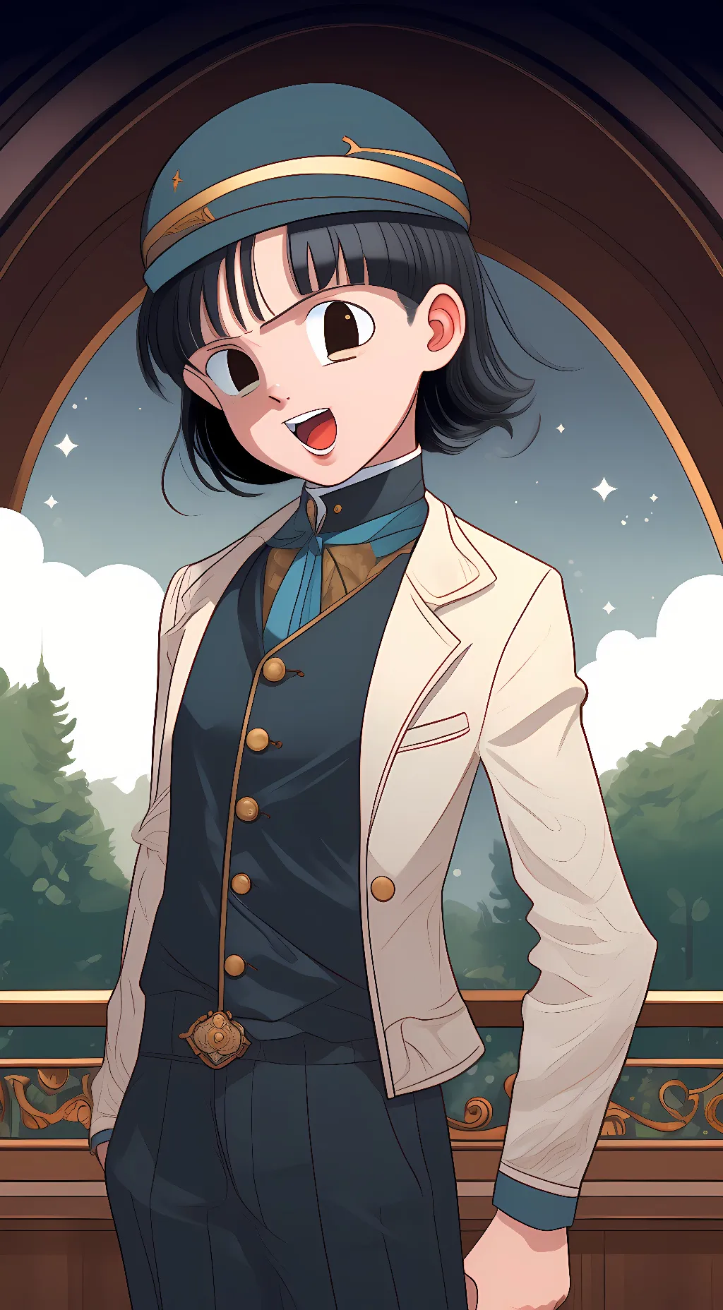 ai character: Giantess pan background