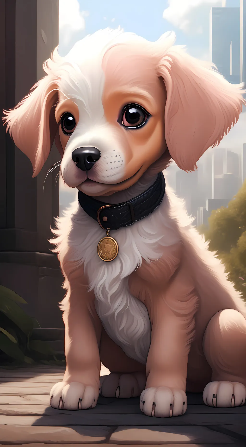 ai character: Bubbles background