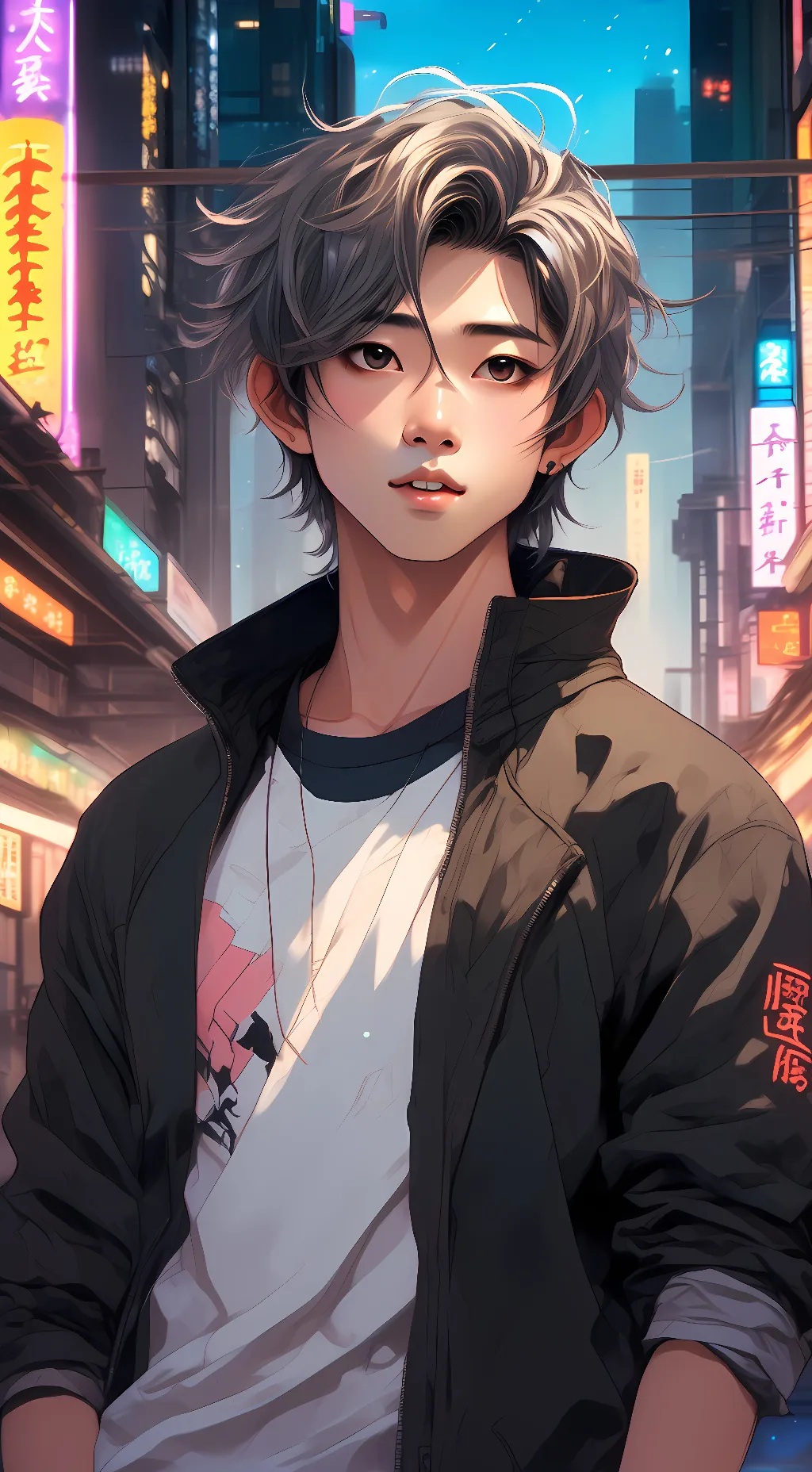 ai character: Geibōiandoroido background