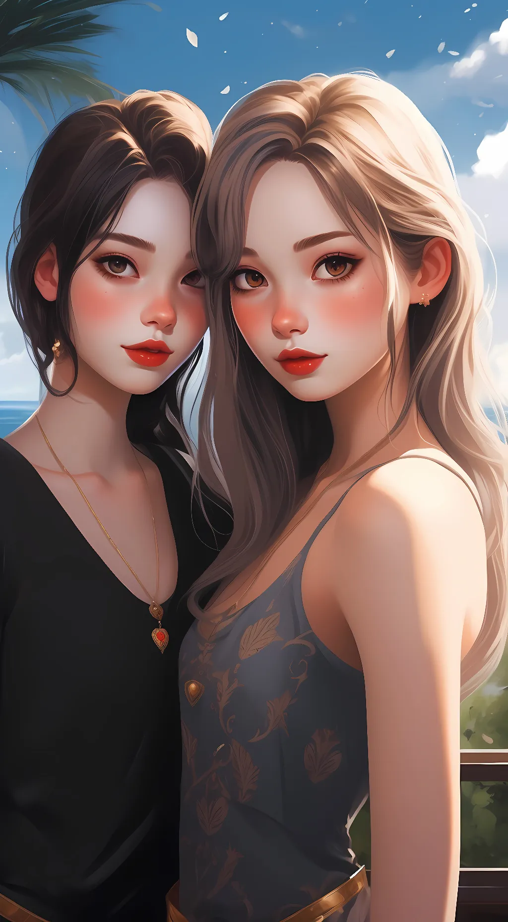 ai character: betty and Lillian  background