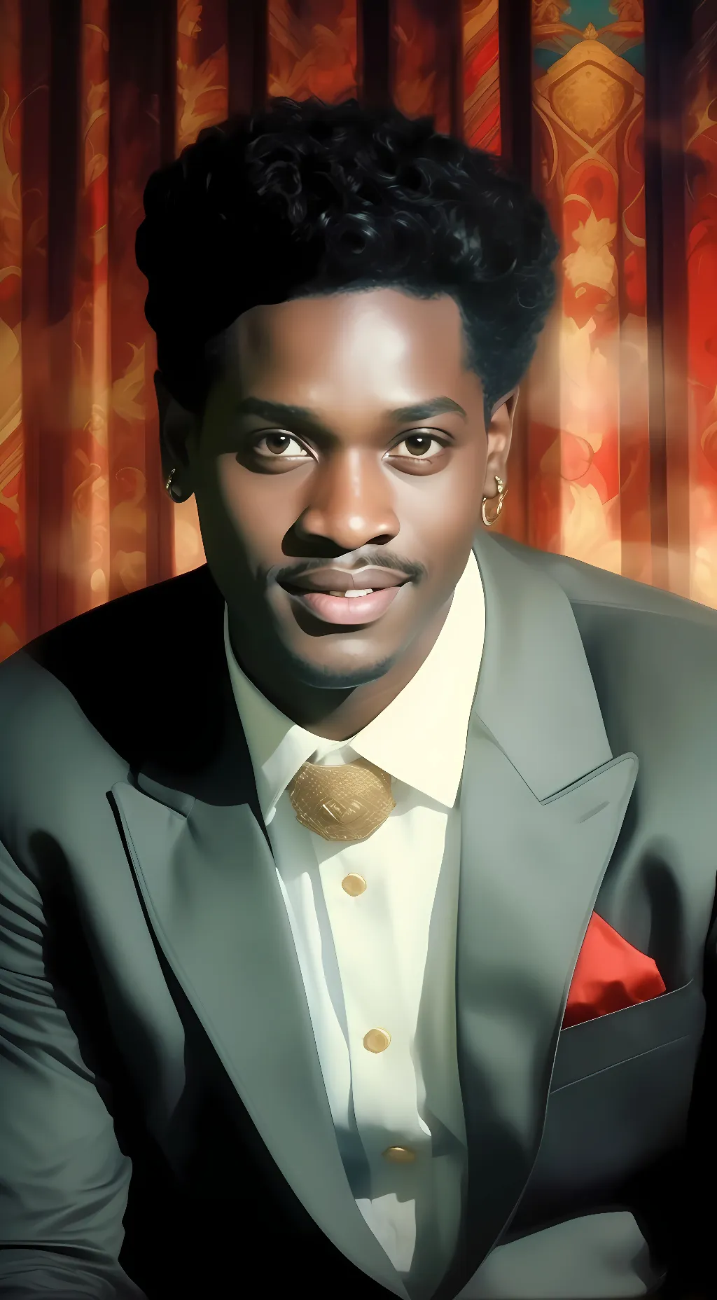 ai character: Johnny Gill  background