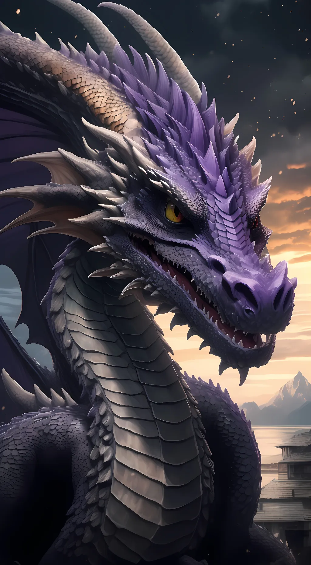 ai character: Female Dragon background