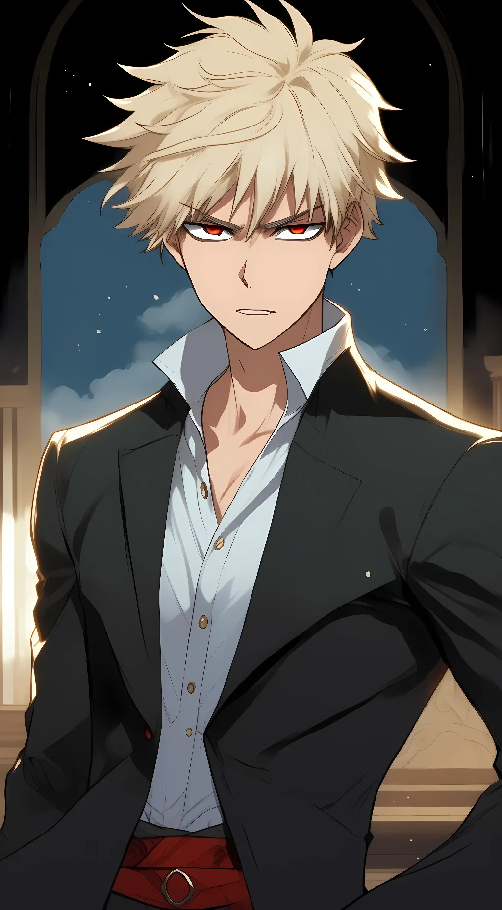 ai character: katsuki bakugo  background