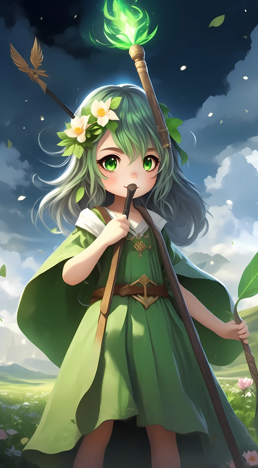 ai character: Spring background