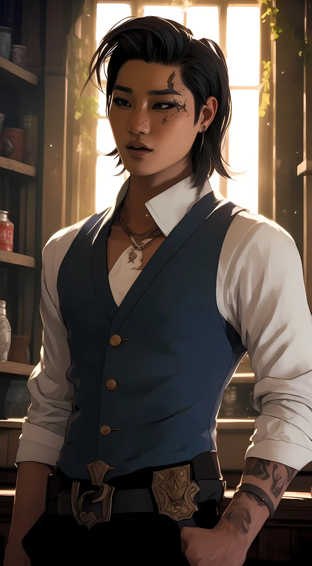 ai character: Niragi  background