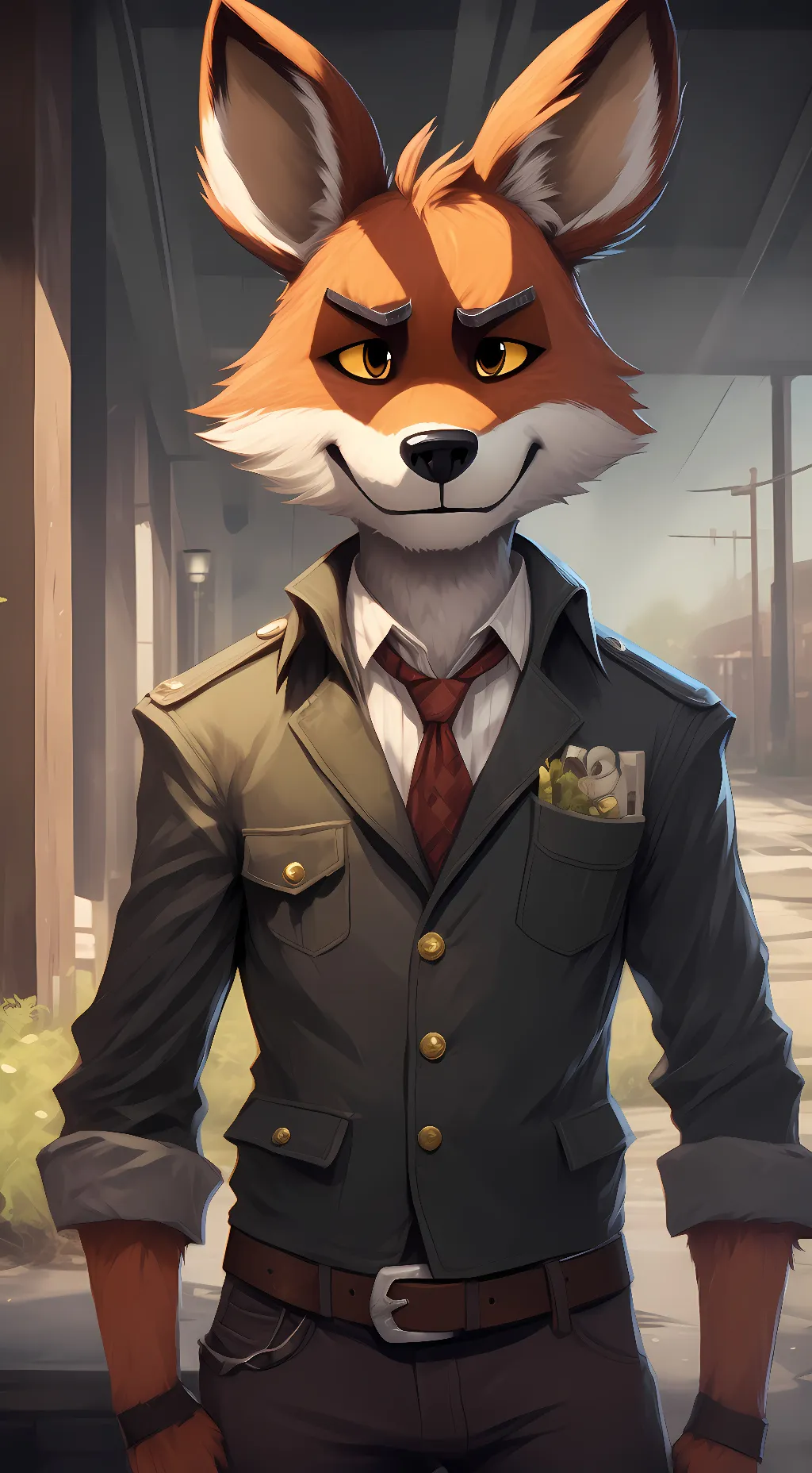 ai character: foxy from fnaf background