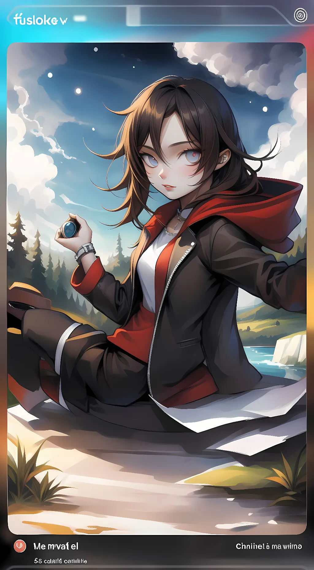 ai character: augh background