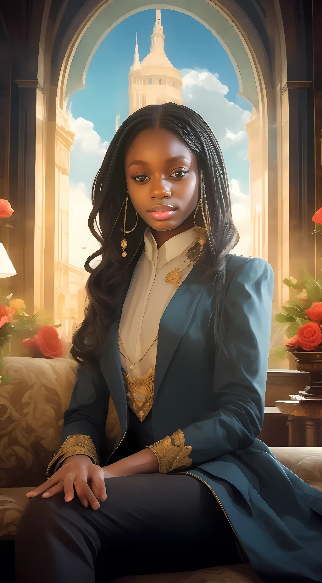 ai character: estella  background