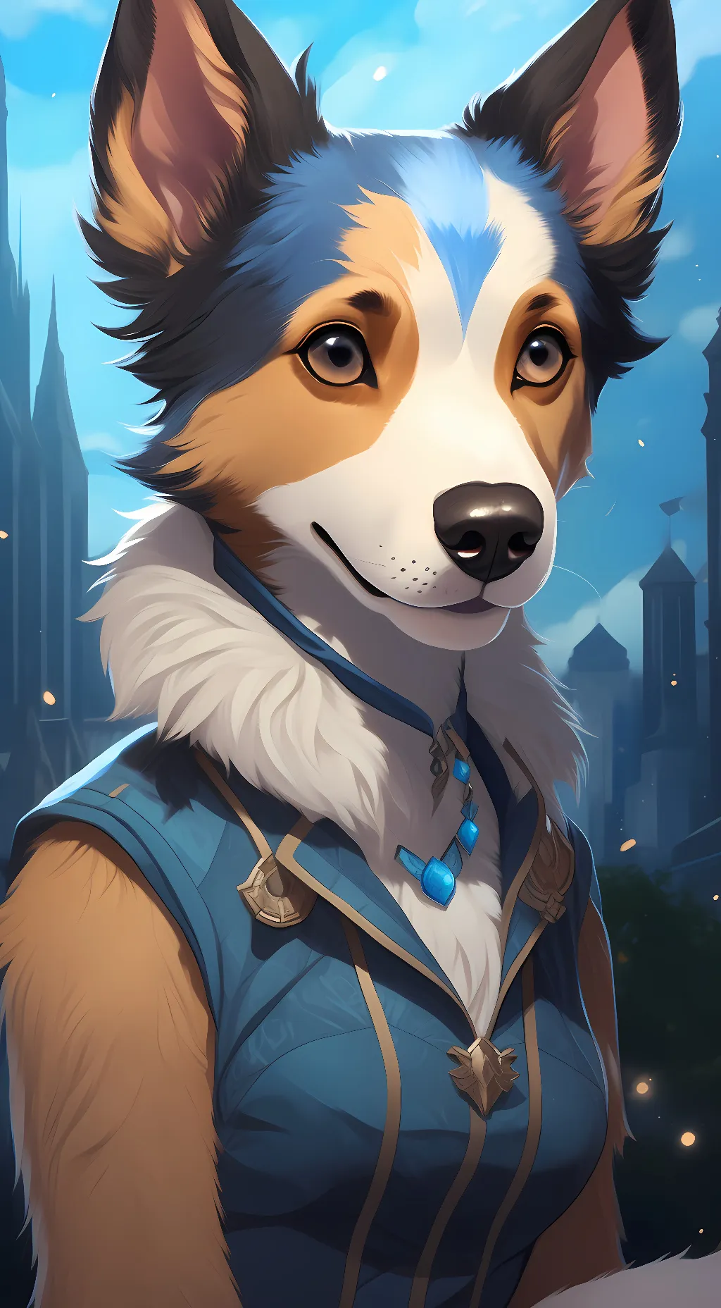 ai character: Bluey background