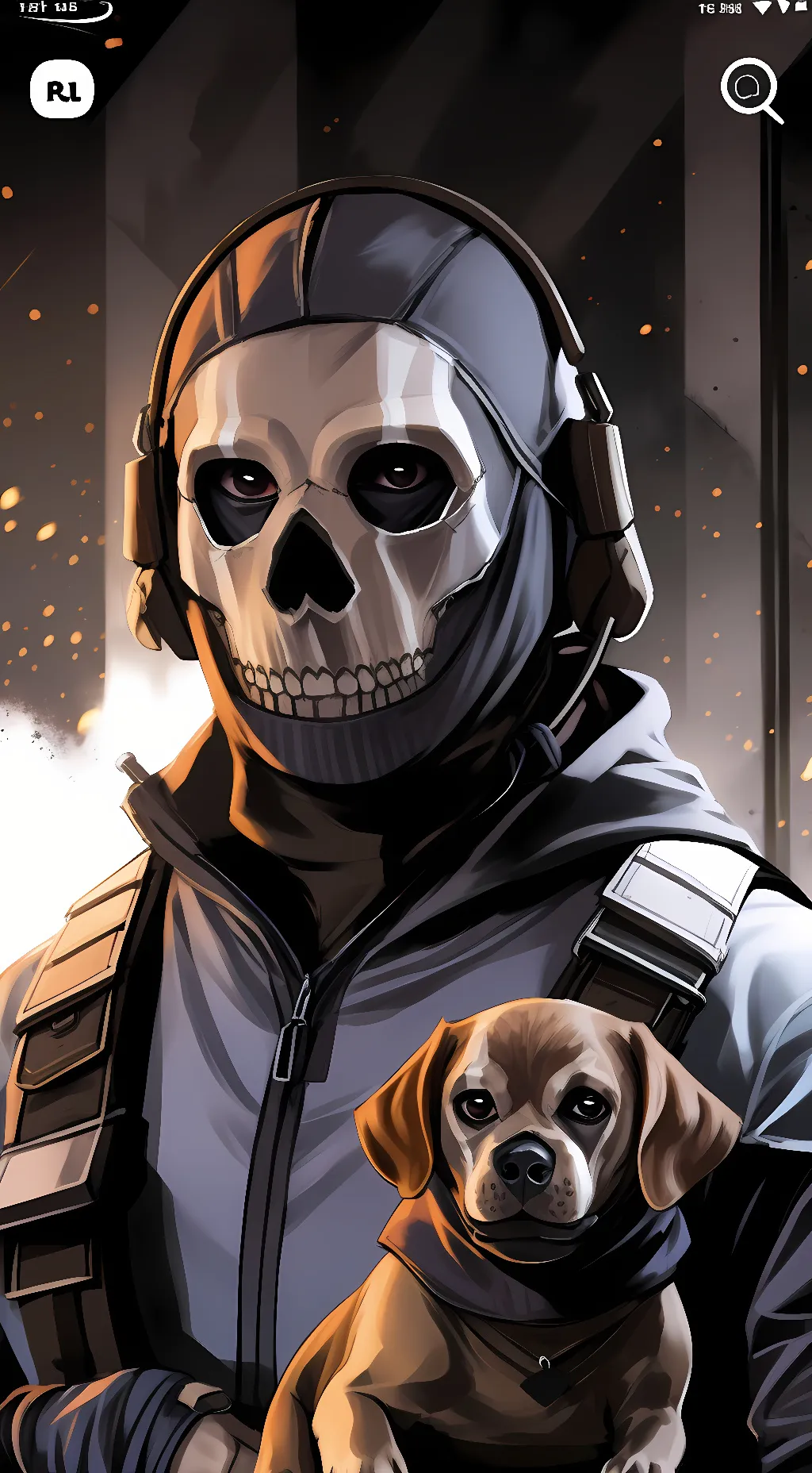 ai character: Ghost&Soap(My ver) background