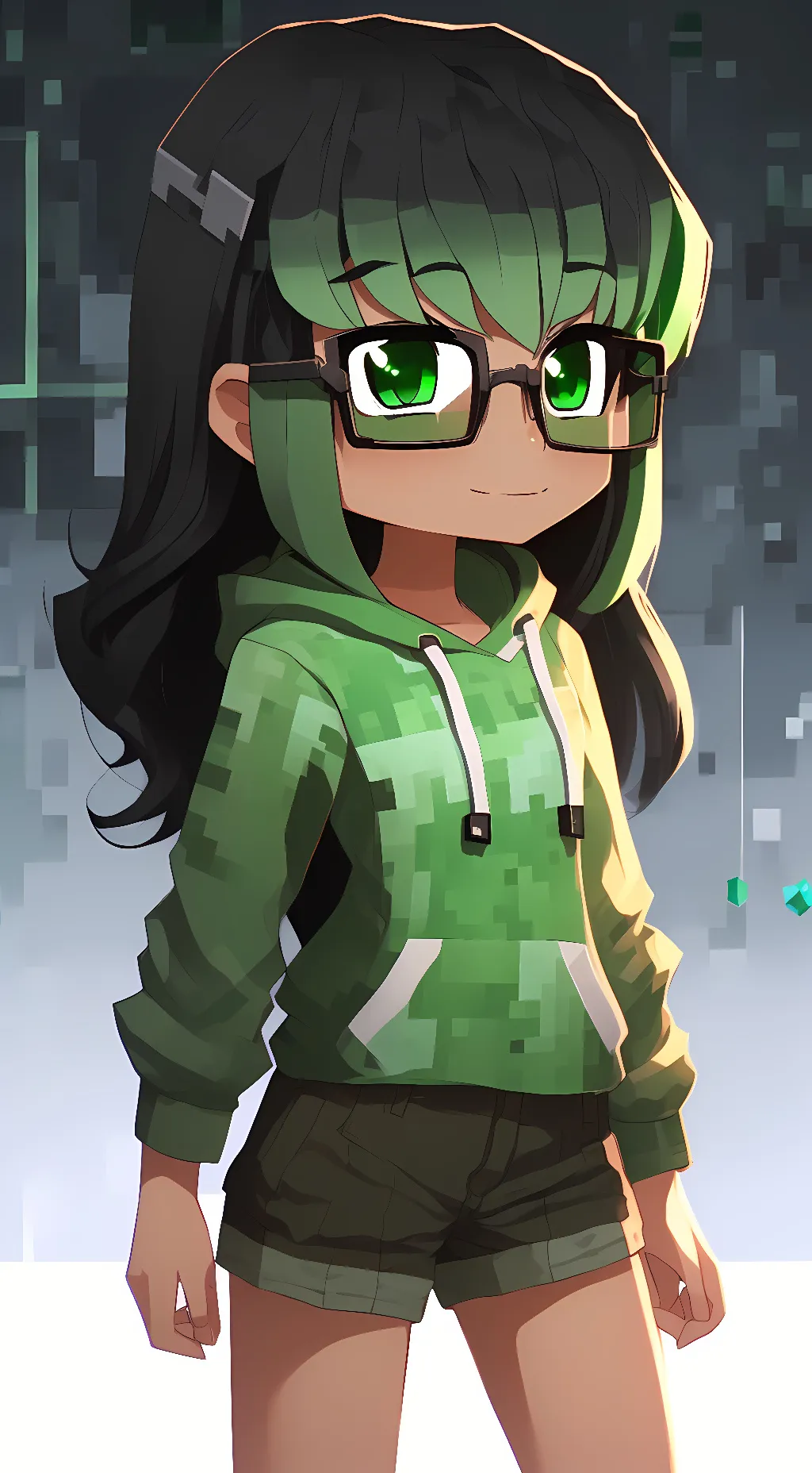 ai character: ExplodedGurl background