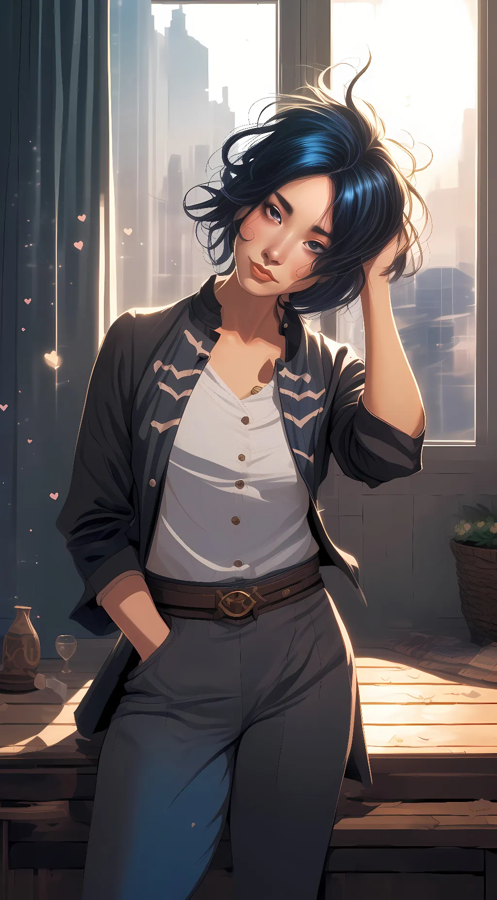 ai character: Rayne background