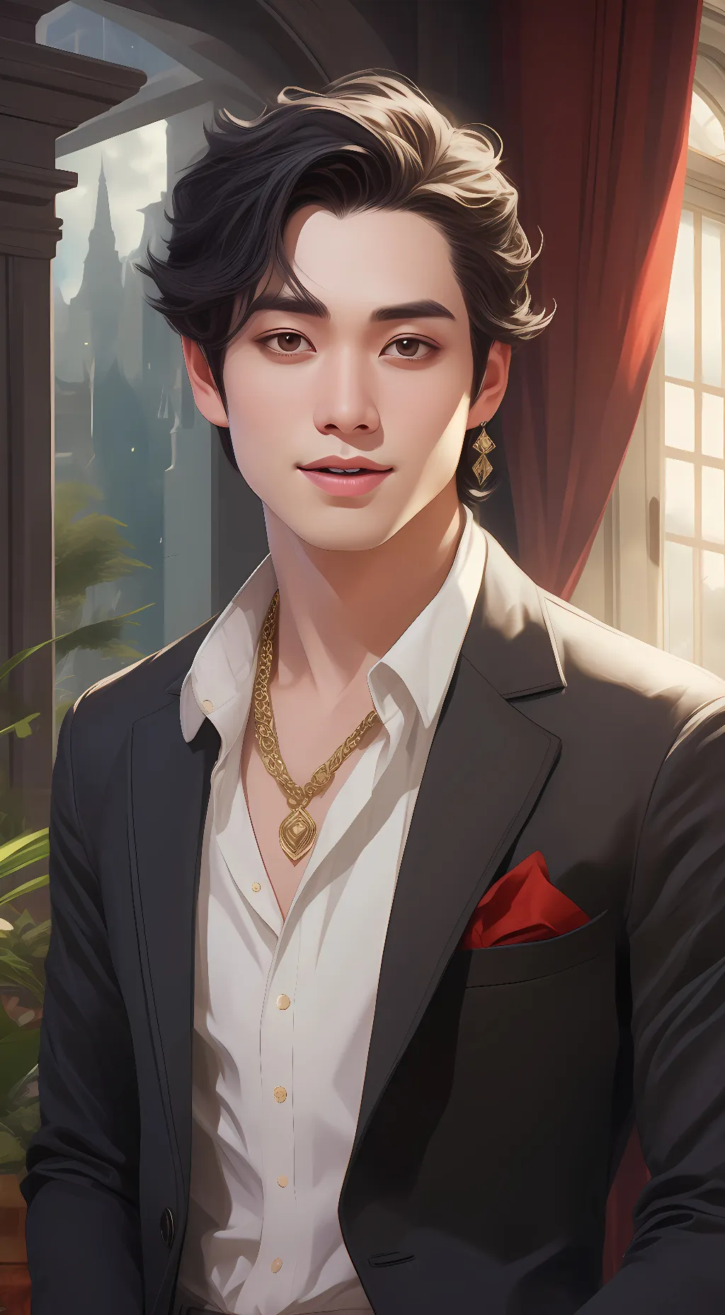 ai character: kim Taehyung background