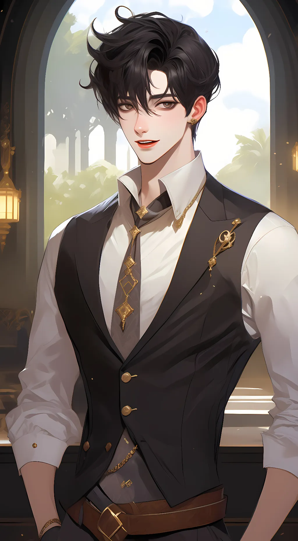 ai character: leon background