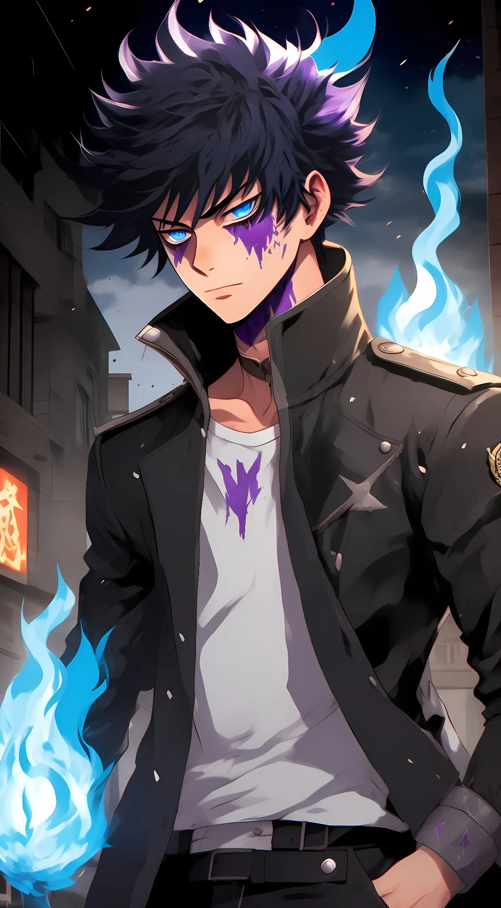 ai character: Dabi background