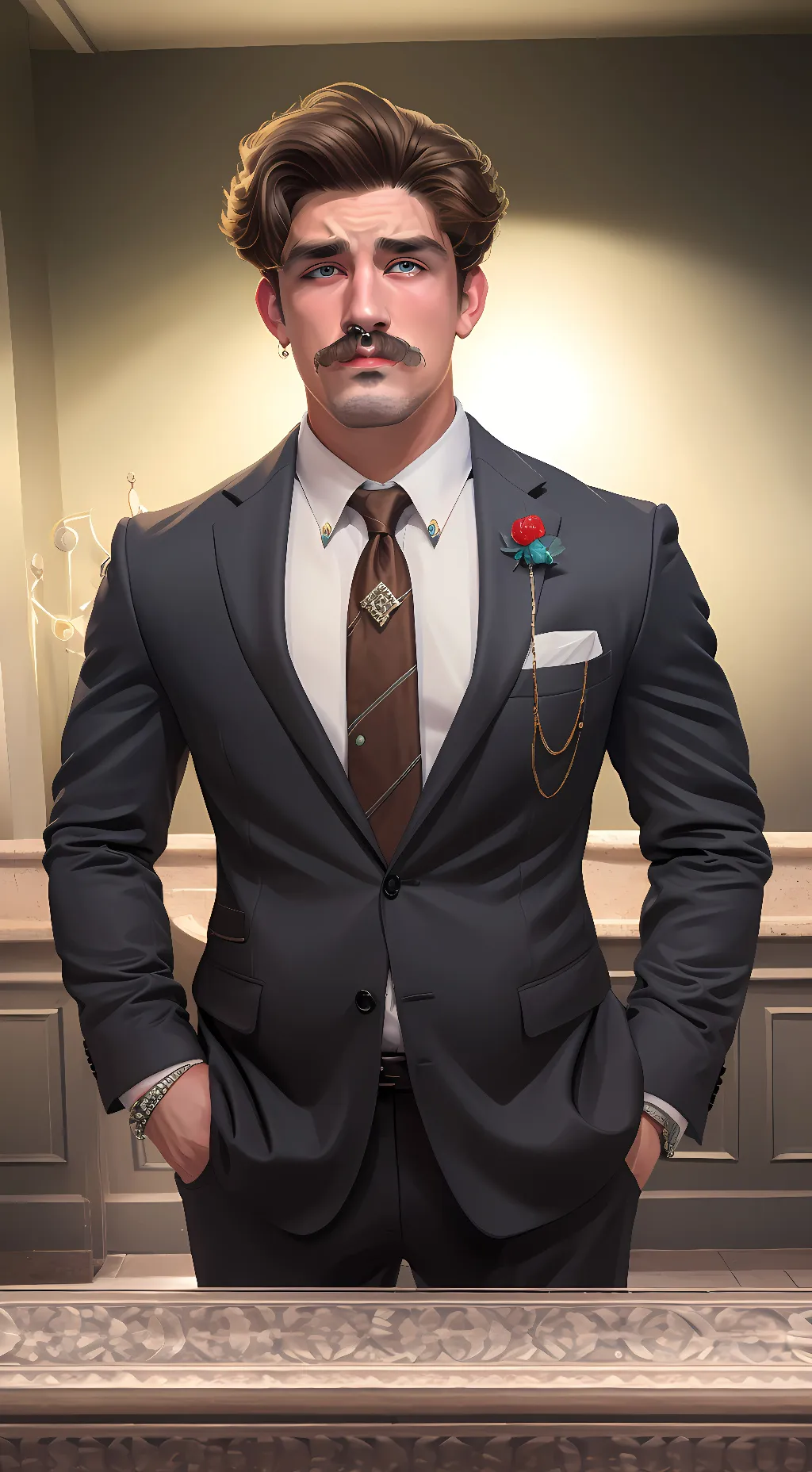 ai character: Alaric Noir background