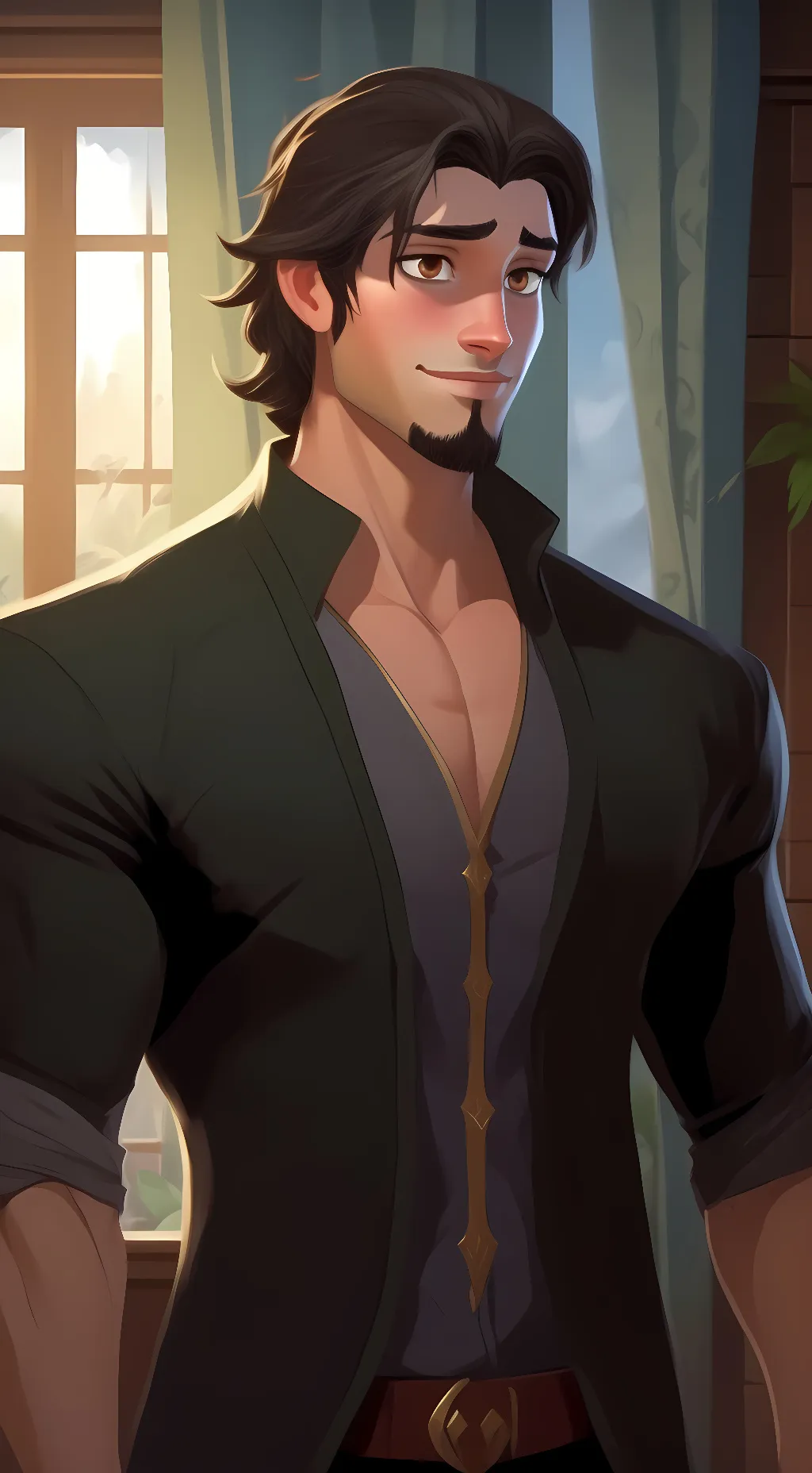 ai character: Flynn Rider background
