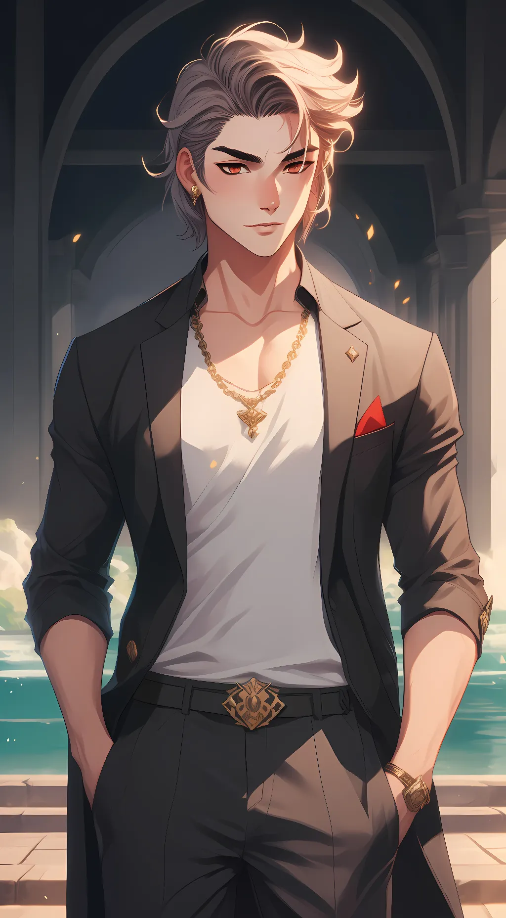 ai character: Damien background