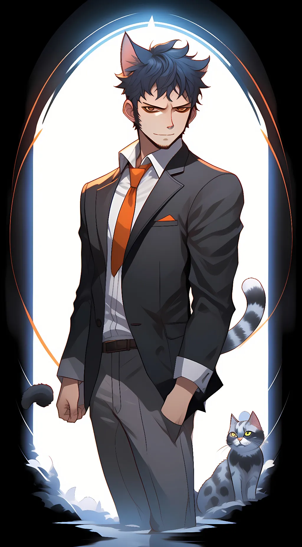 ai character: Neko Trafalgar Law background