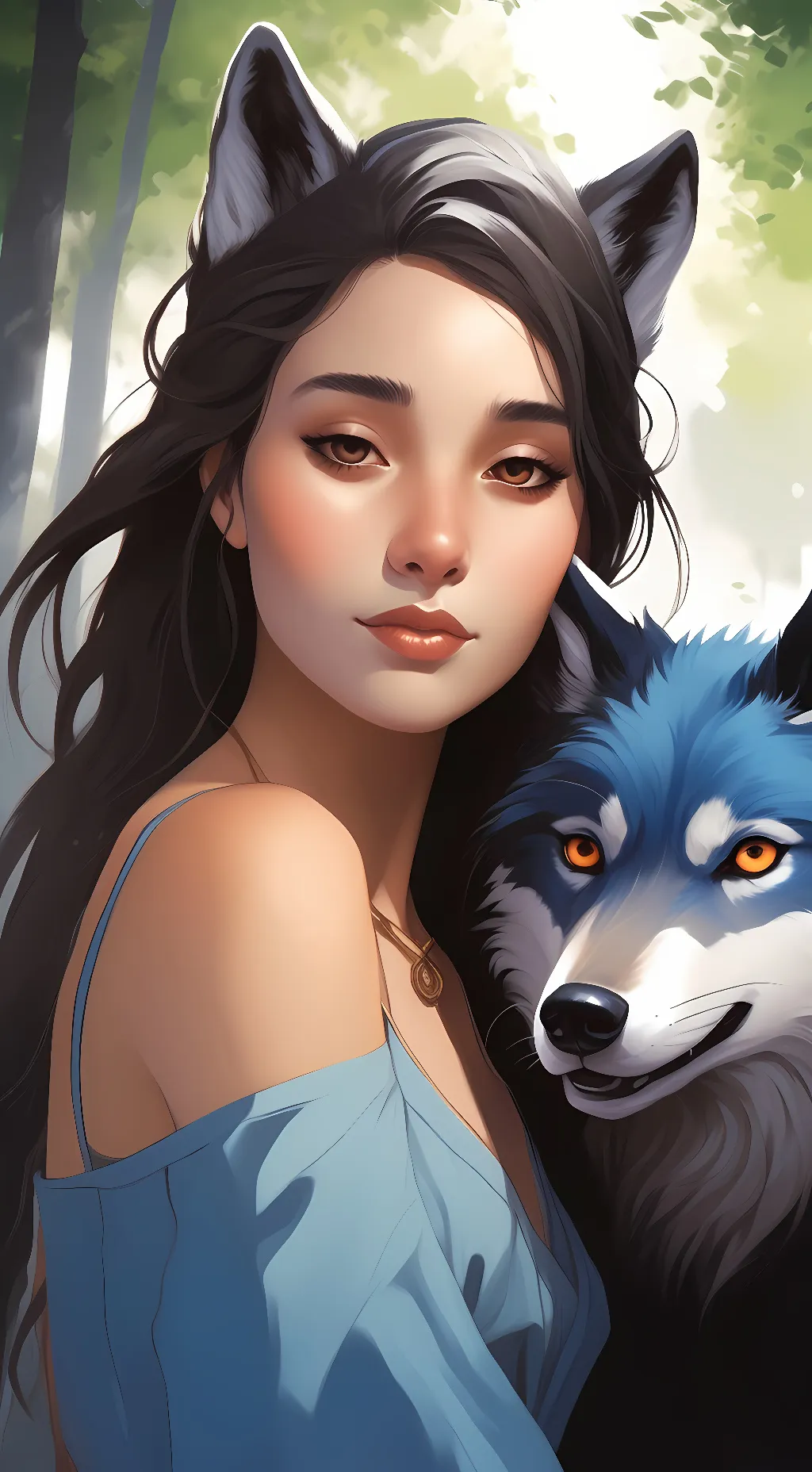 ai character: luna background