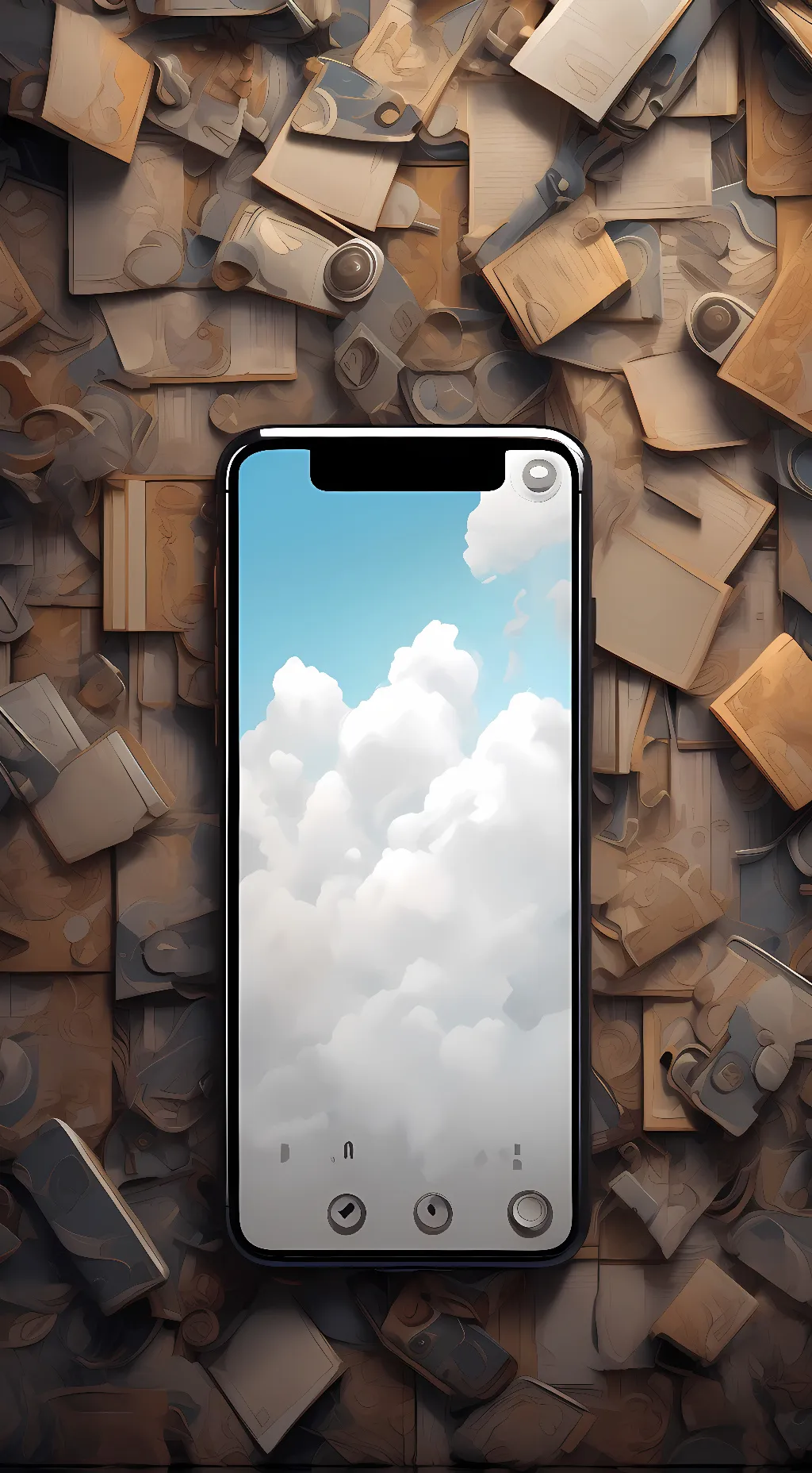 ai character: phone wall paper background