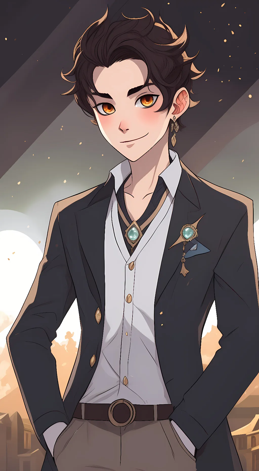 ai character: caine(from tadc)  background