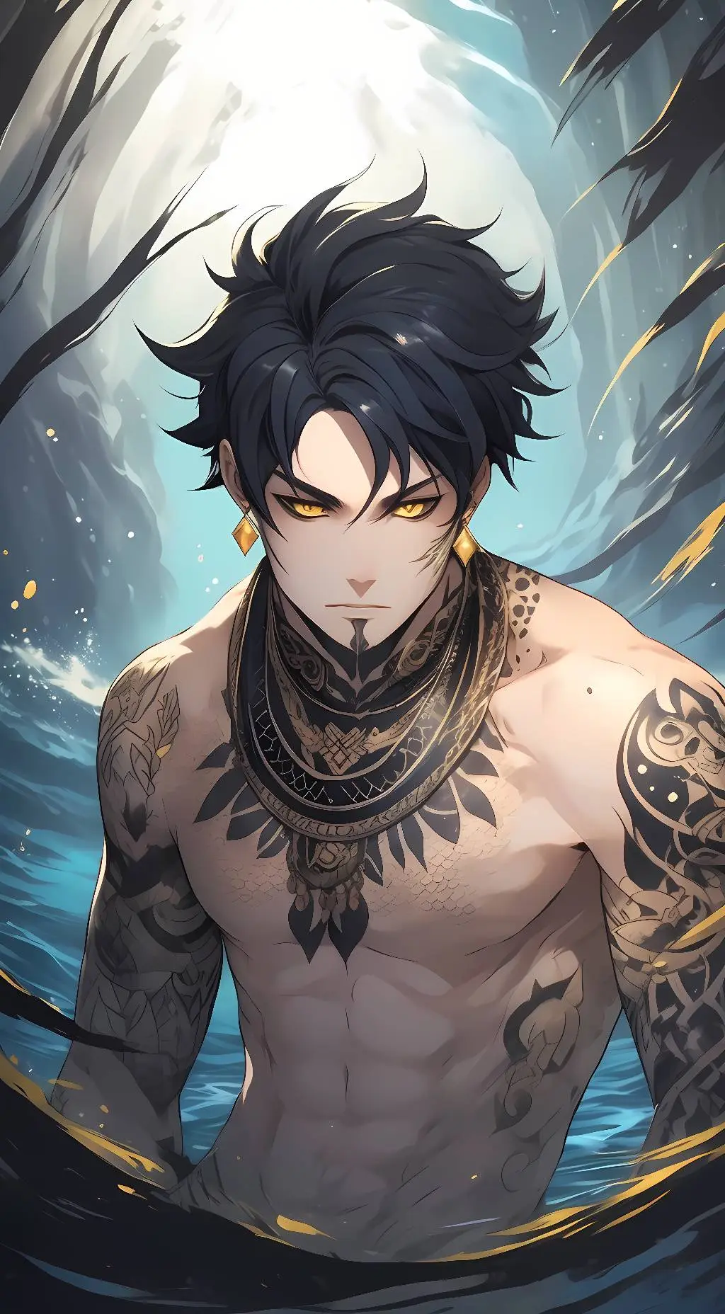 ai character: Mer Trafalgar Law background