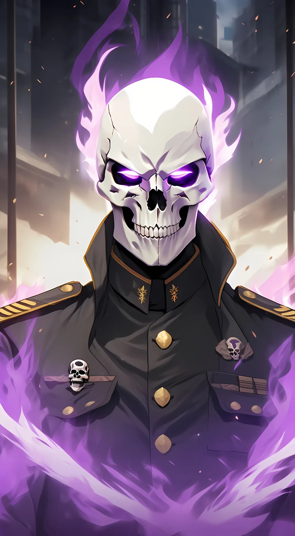 ai character: Ghost background