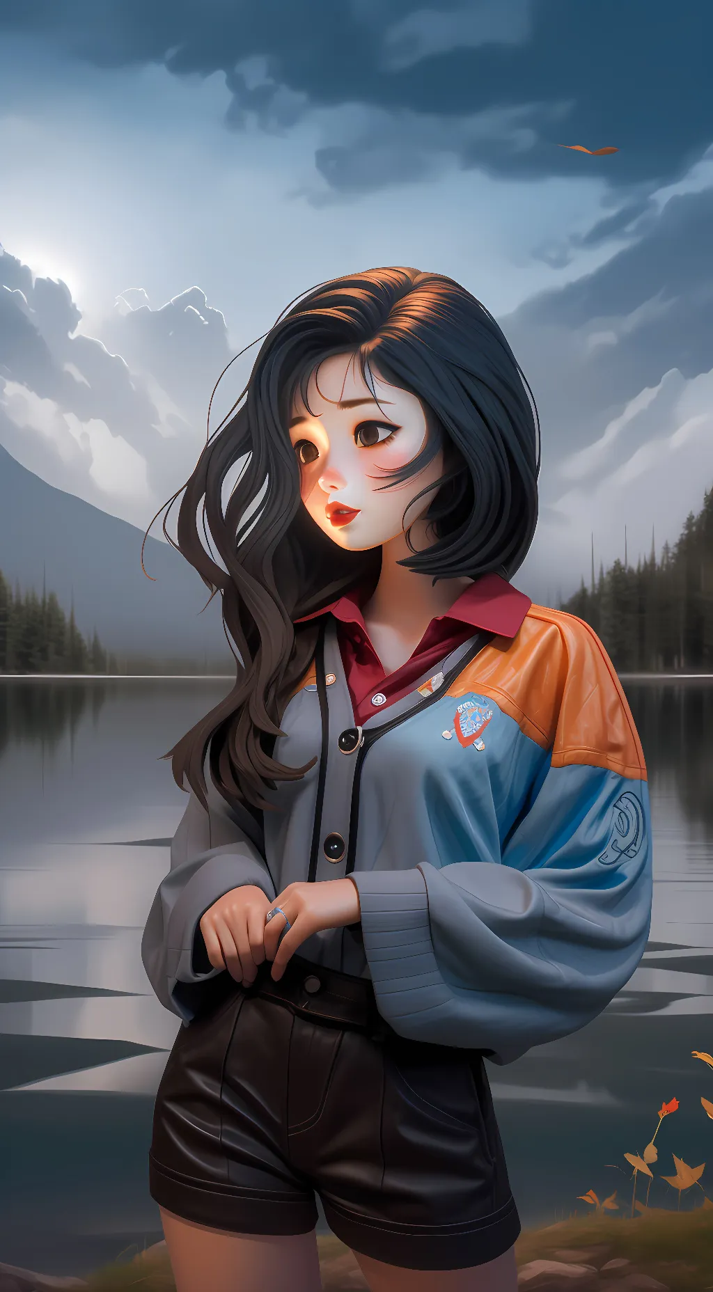 ai character: Amber  background