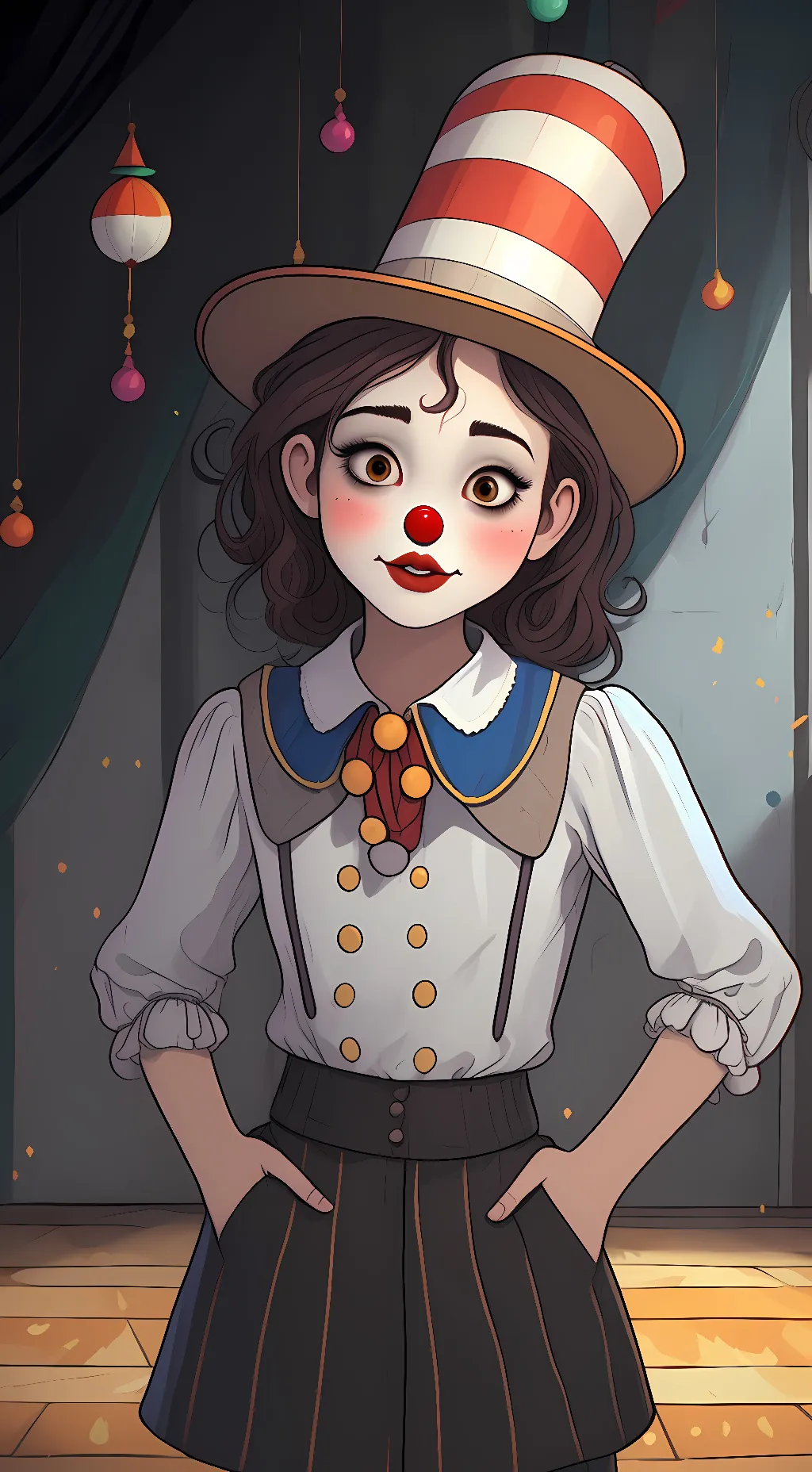 ai character: ★pomni★ background