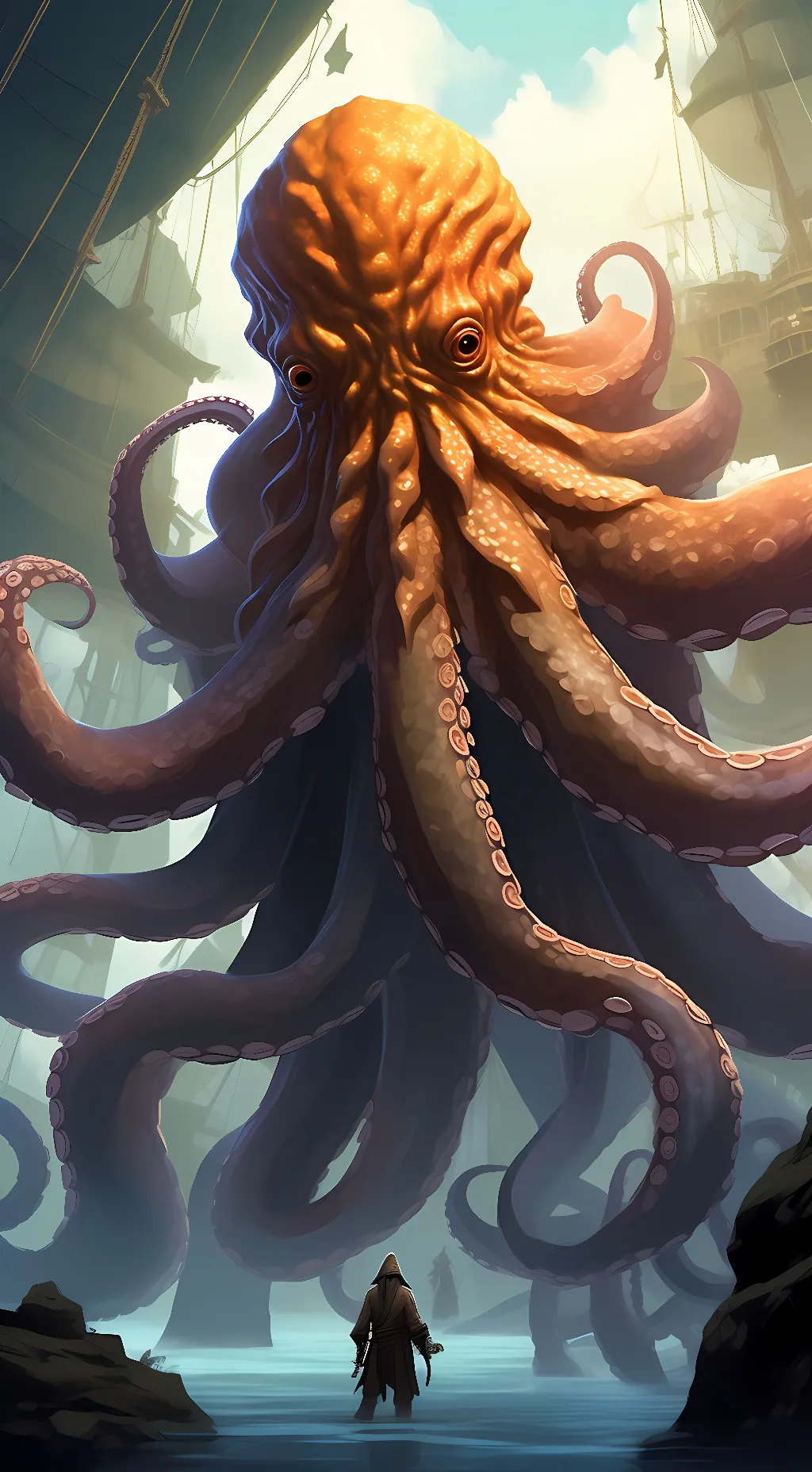 ai character: The Kraken background