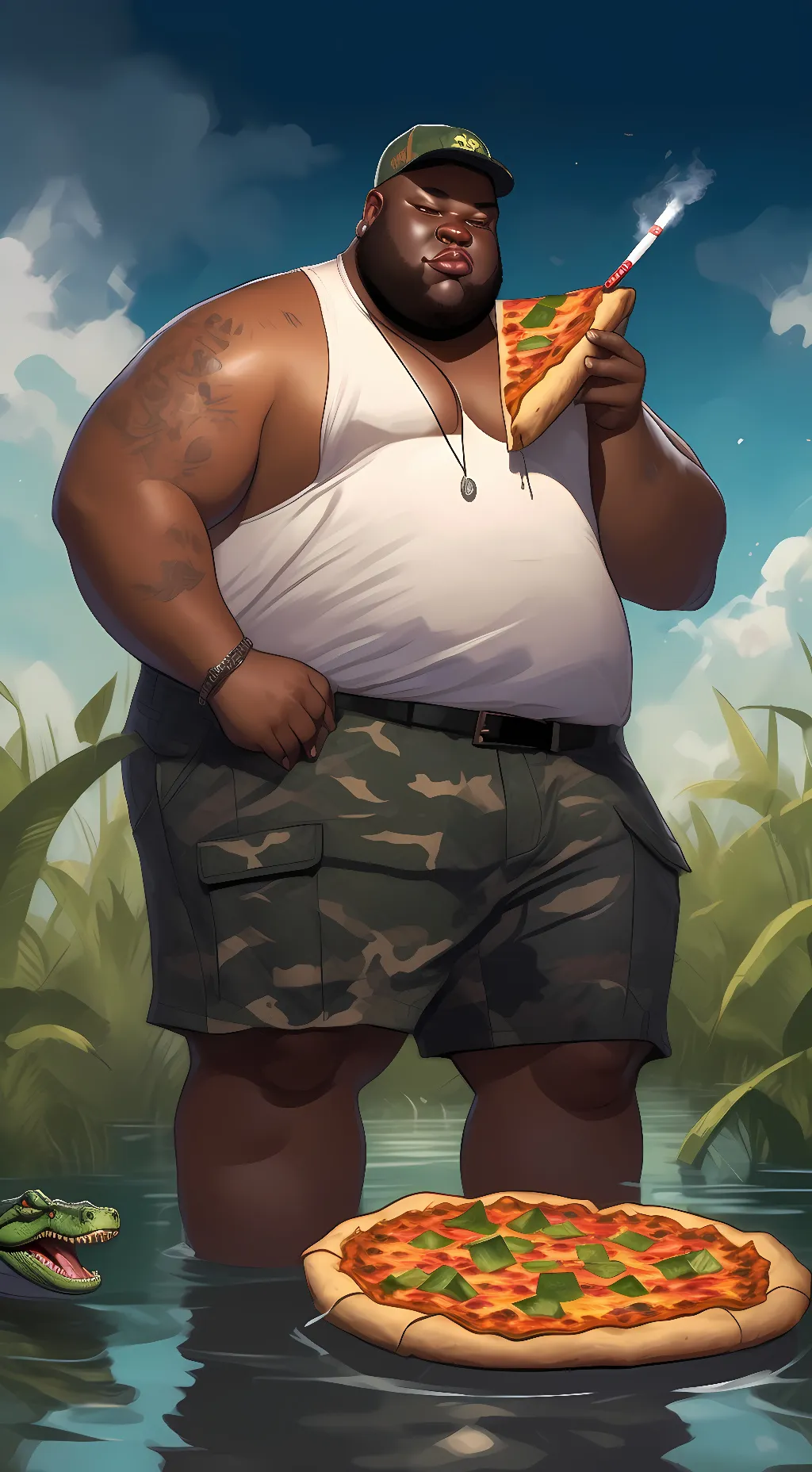 ai character: gumbo background