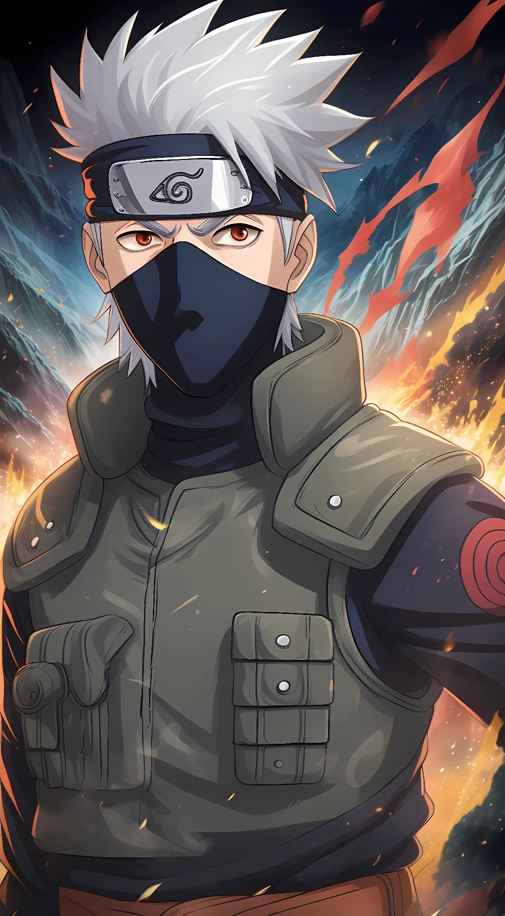 ai character: kakashi Hatake background